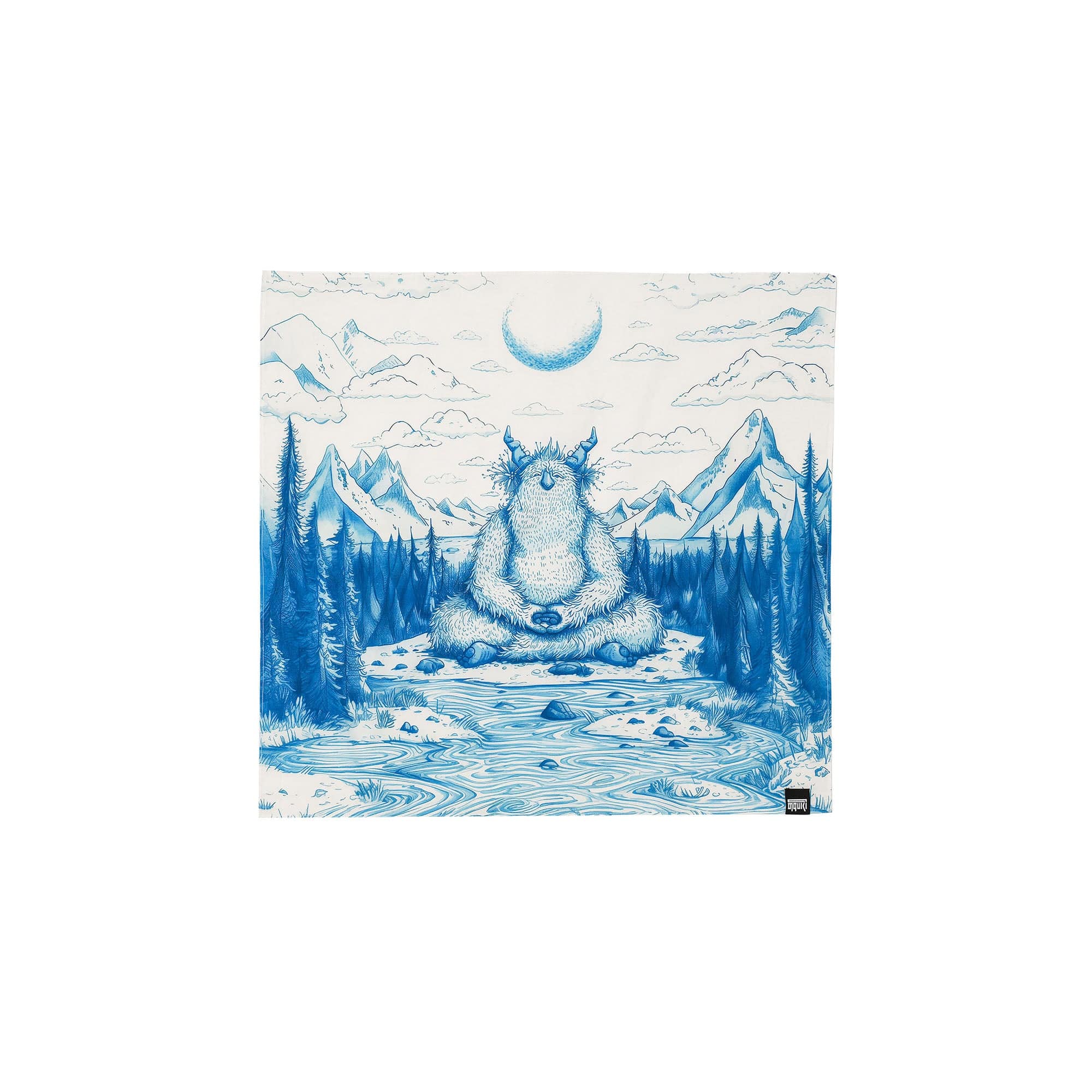 NERHI Meditating Yeti Scenic Graphic Bandana