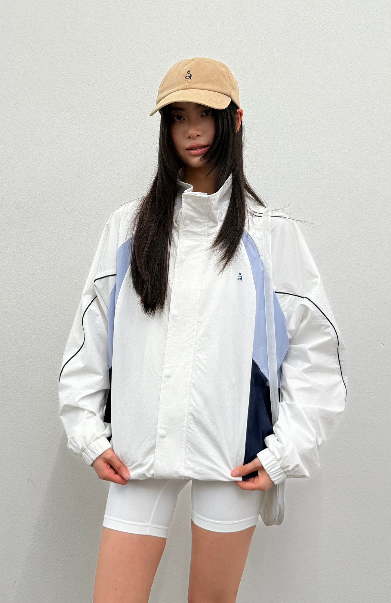 ROARINGWILD A ARCH Embroidered Graphic Raglan Jacket