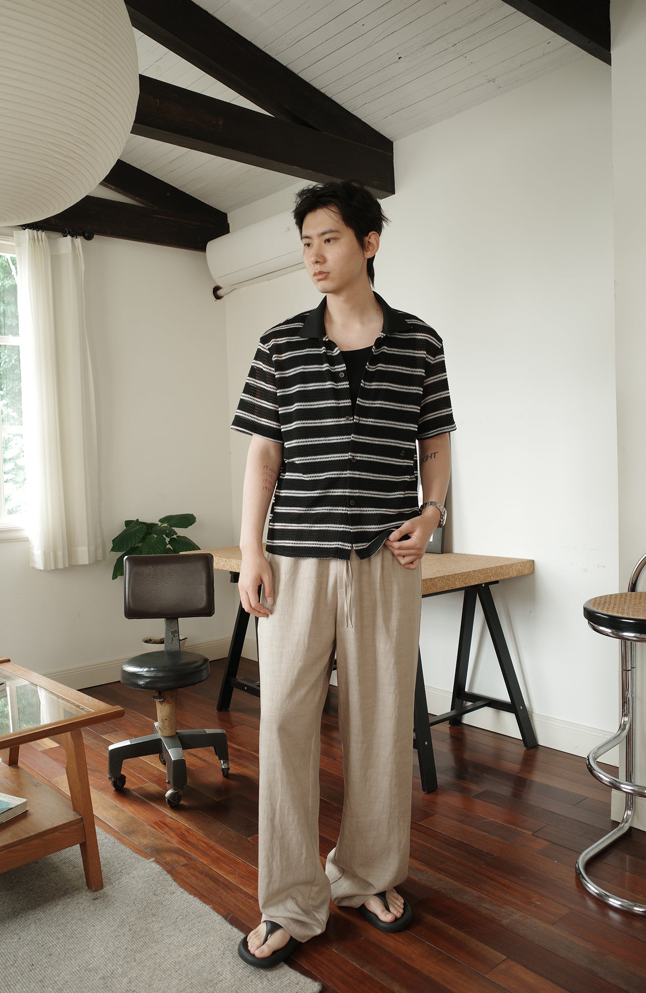 KREATE Acetate Wide-Leg Trousers, premium urban and streetwear designers apparel on PROJECTISR.com, KREATE
