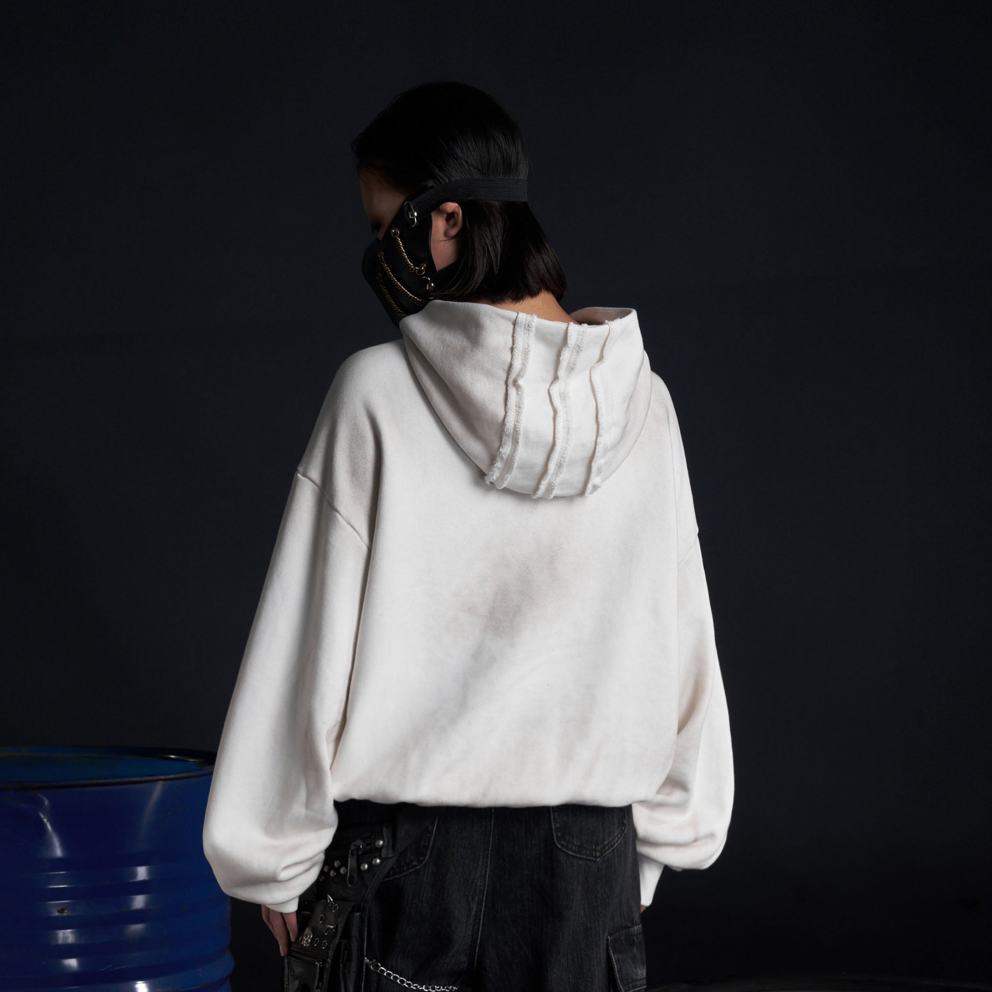 RECOVER ZONE LOGO Embroidered Dirty Wash Hoodie, premium urban and streetwear designers apparel on PROJECTISR.com, RECOVER ZONE