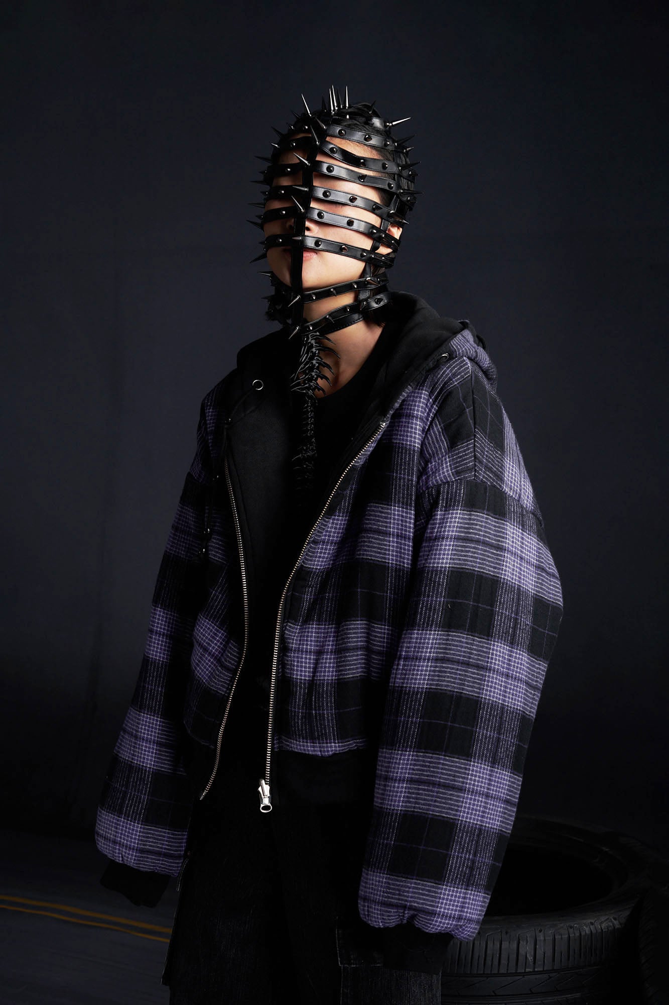 RECOVER ZONE Reversible Check & Solid Hoodie Jacket, premium urban and streetwear designers apparel on PROJECTISR.com, RECOVER ZONE