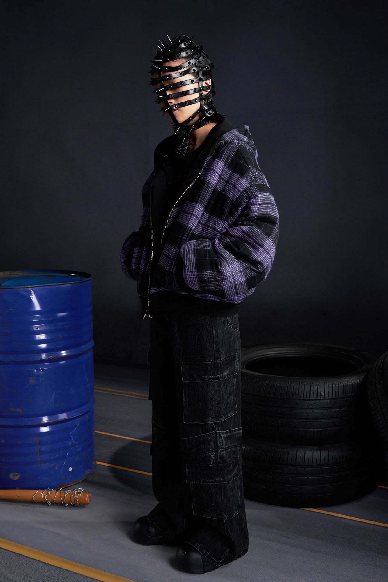 RECOVER ZONE Reversible Check & Solid Hoodie Jacket, premium urban and streetwear designers apparel on PROJECTISR.com, RECOVER ZONE