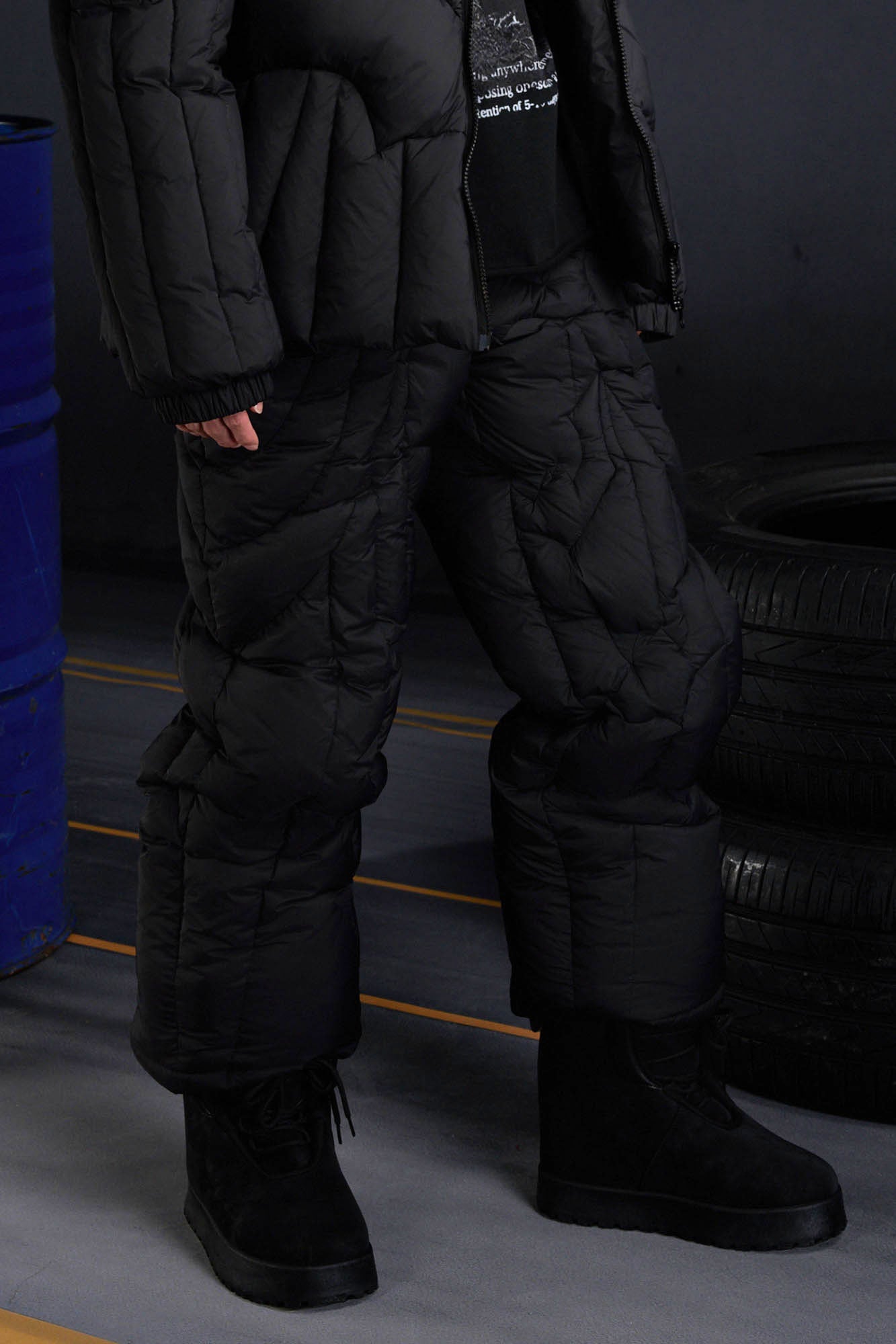 RECOVER ZONE Stitch Quilted Thermal Straight-Leg Pants, premium urban and streetwear designers apparel on PROJECTISR.com, RECOVER ZONE