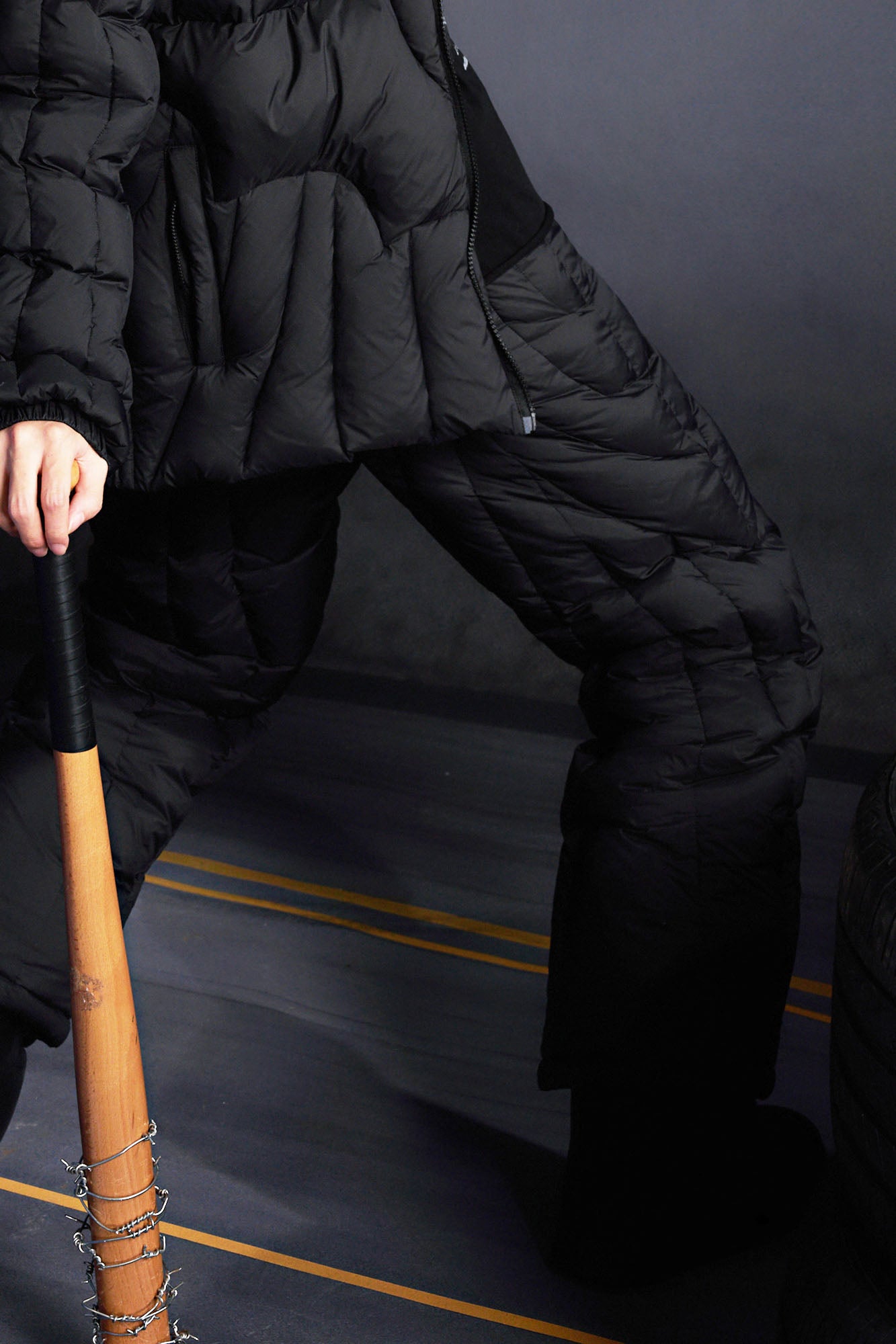 RECOVER ZONE Stitch Quilted Thermal Straight-Leg Pants, premium urban and streetwear designers apparel on PROJECTISR.com, RECOVER ZONE
