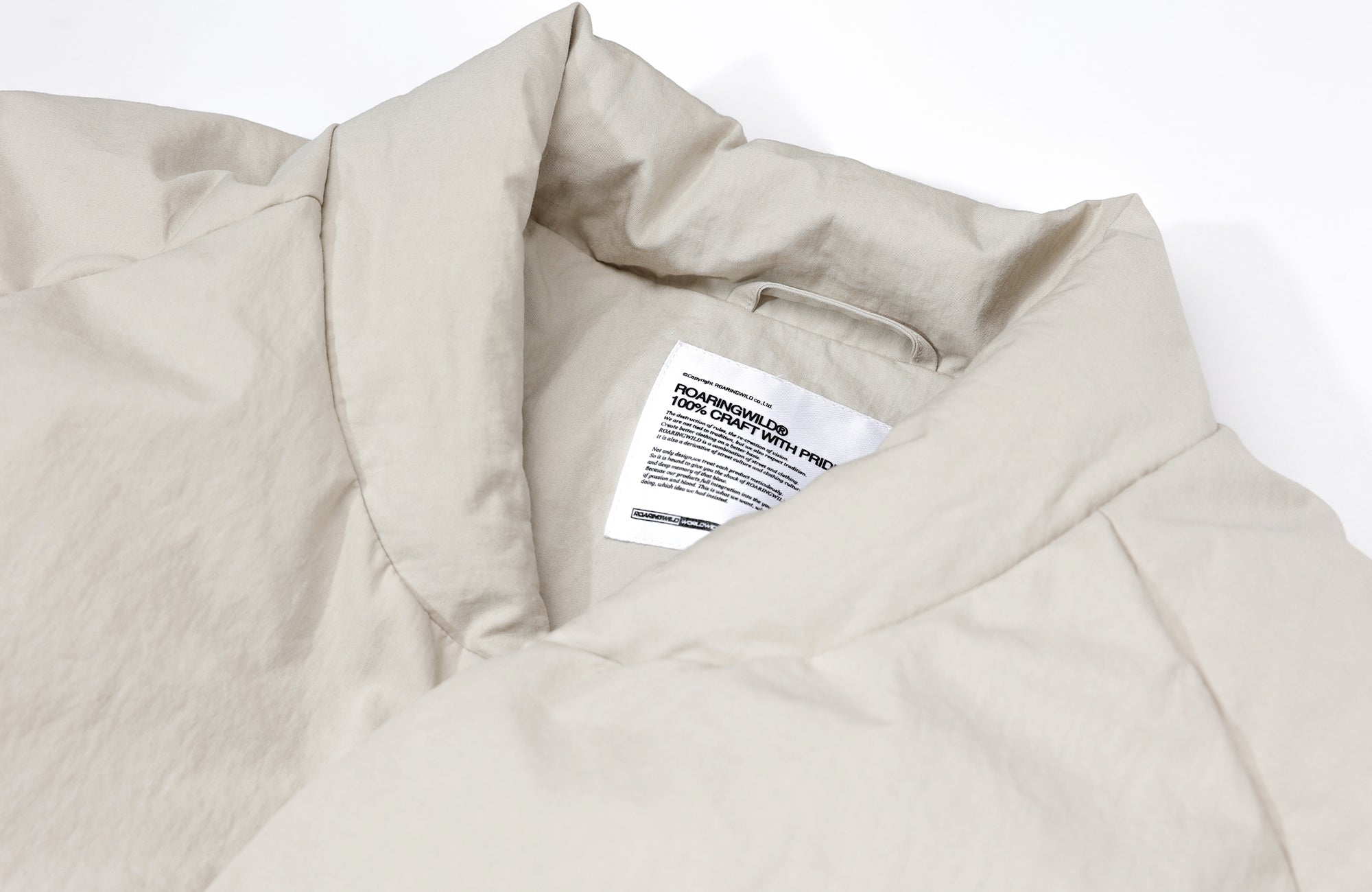 ROARINGWILD A ARCH Minimal Hidden Snap Puffer Jacket