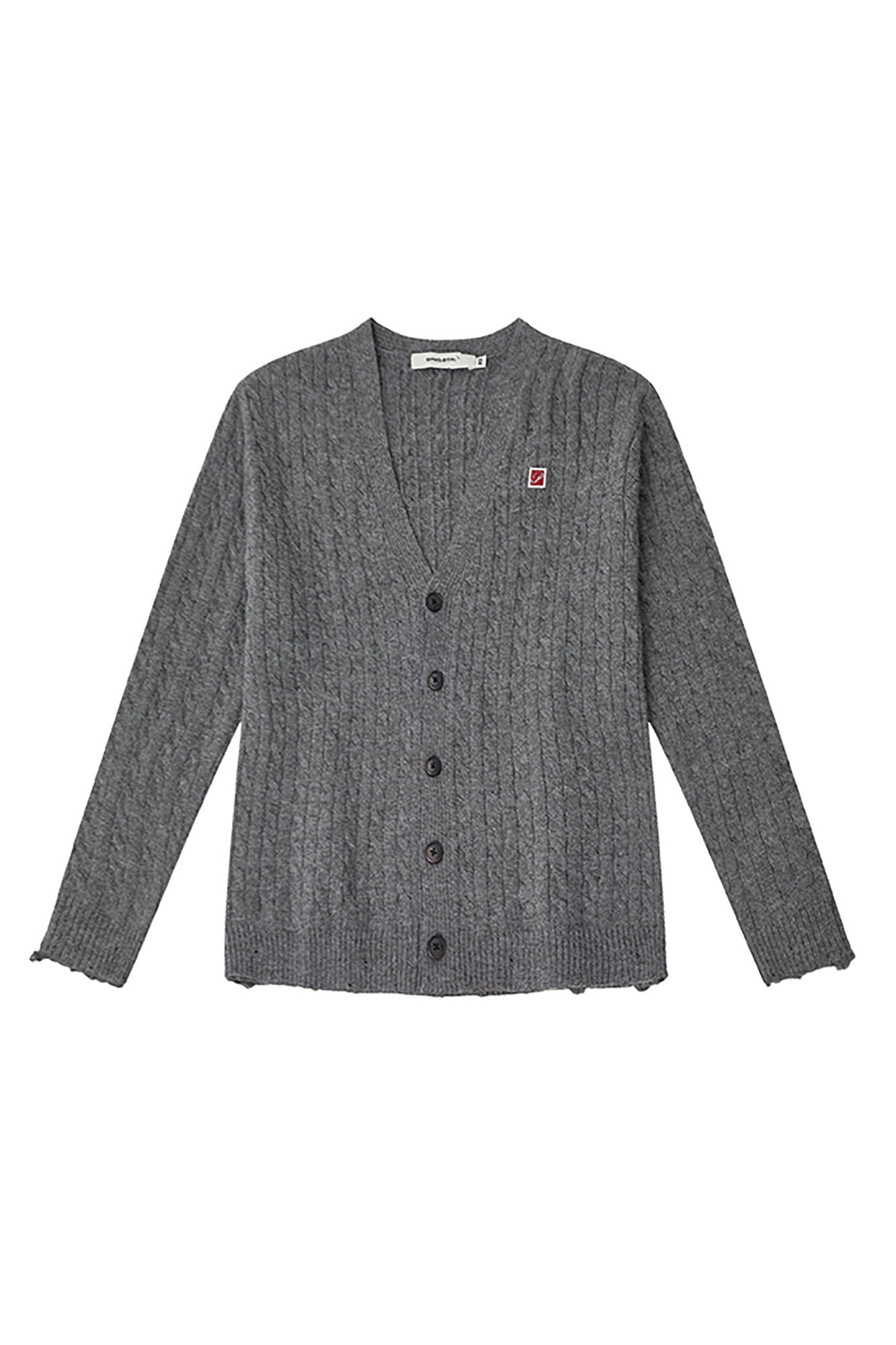 OPICLOTH Cable-Knit V-Neck Button-Up Cardigan, premium urban and streetwear designers apparel on PROJECTISR.com, OPICLOTH