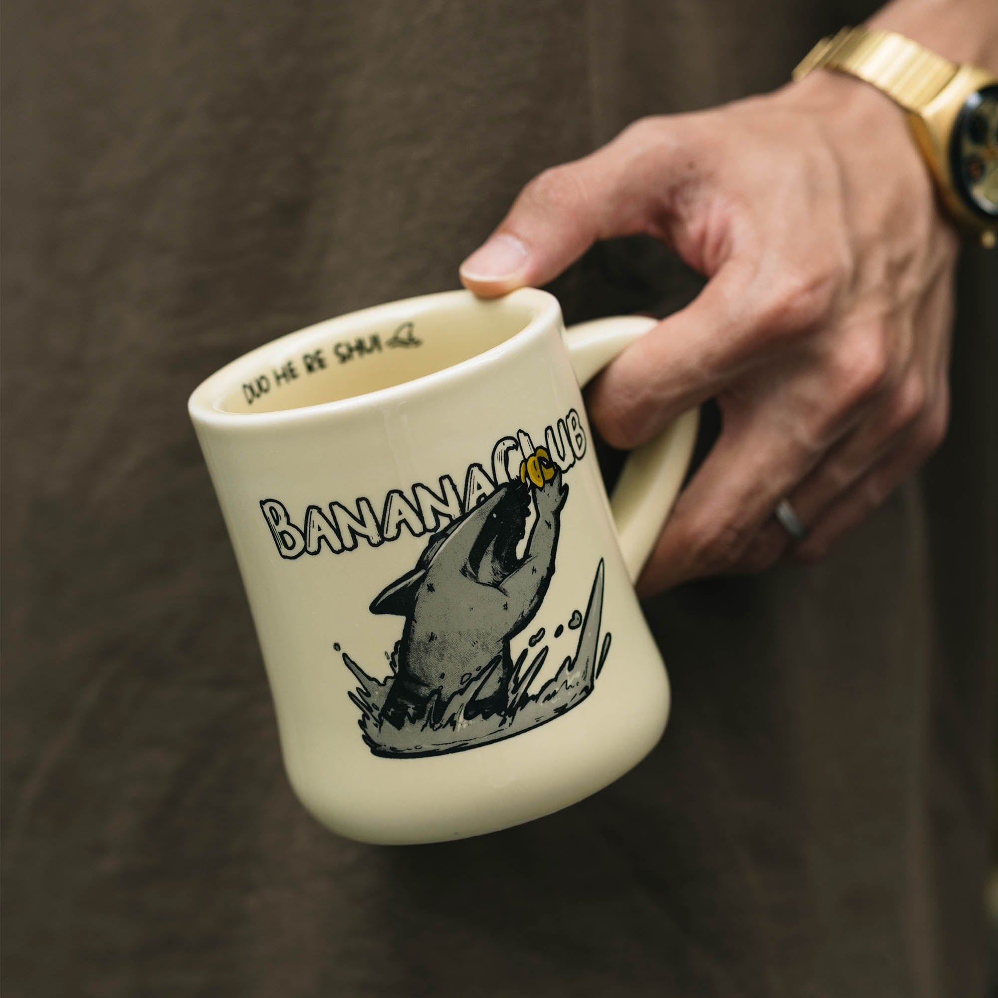 BANANA CLUB Shark Mug, premium urban and streetwear designers apparel on PROJECTISR.com, BANANA CLUB