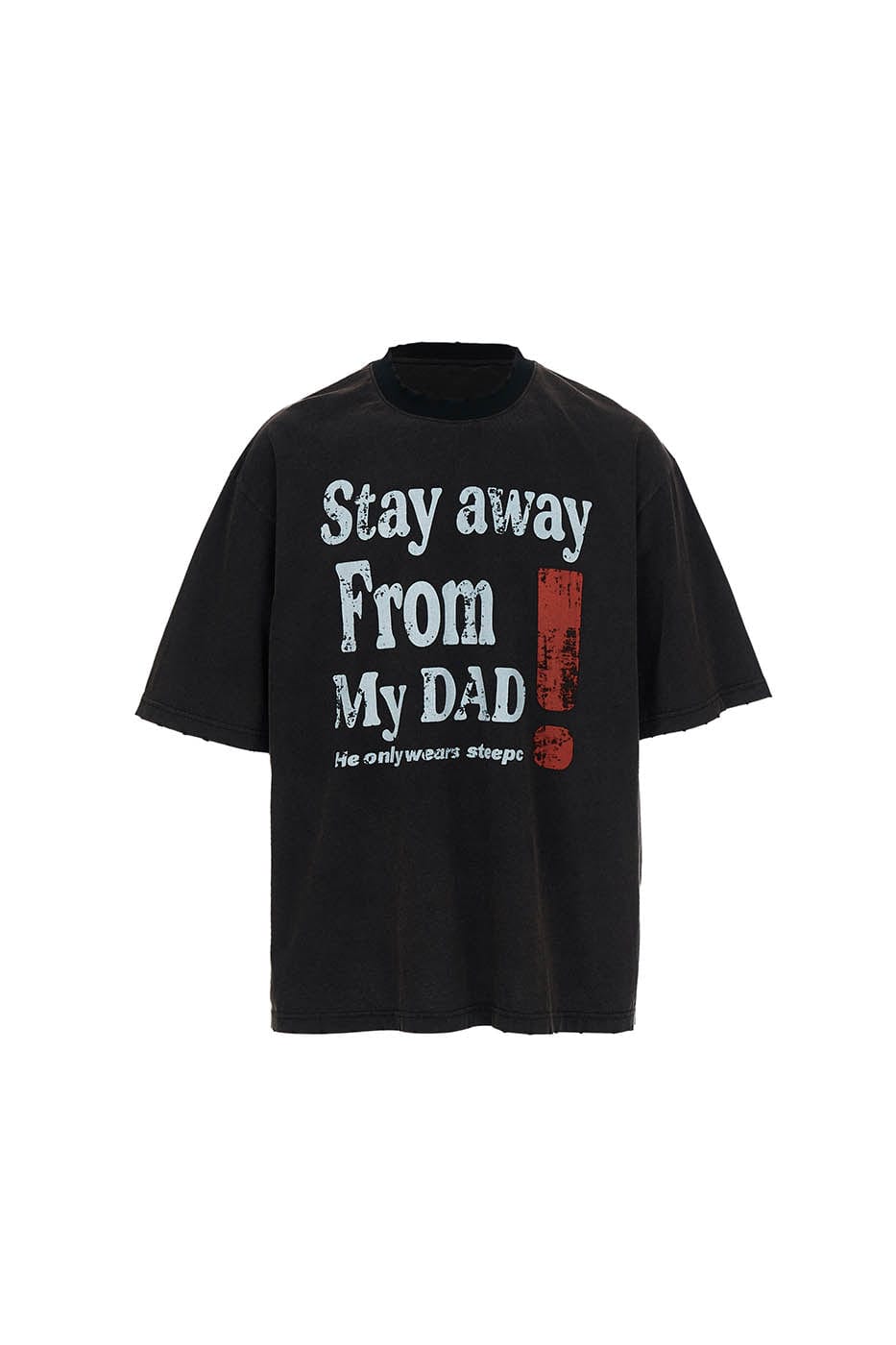 STEEPC Distressed Slogan Full-Print T-Shirt, premium urban and streetwear designers apparel on PROJECTISR.com, STEEPC