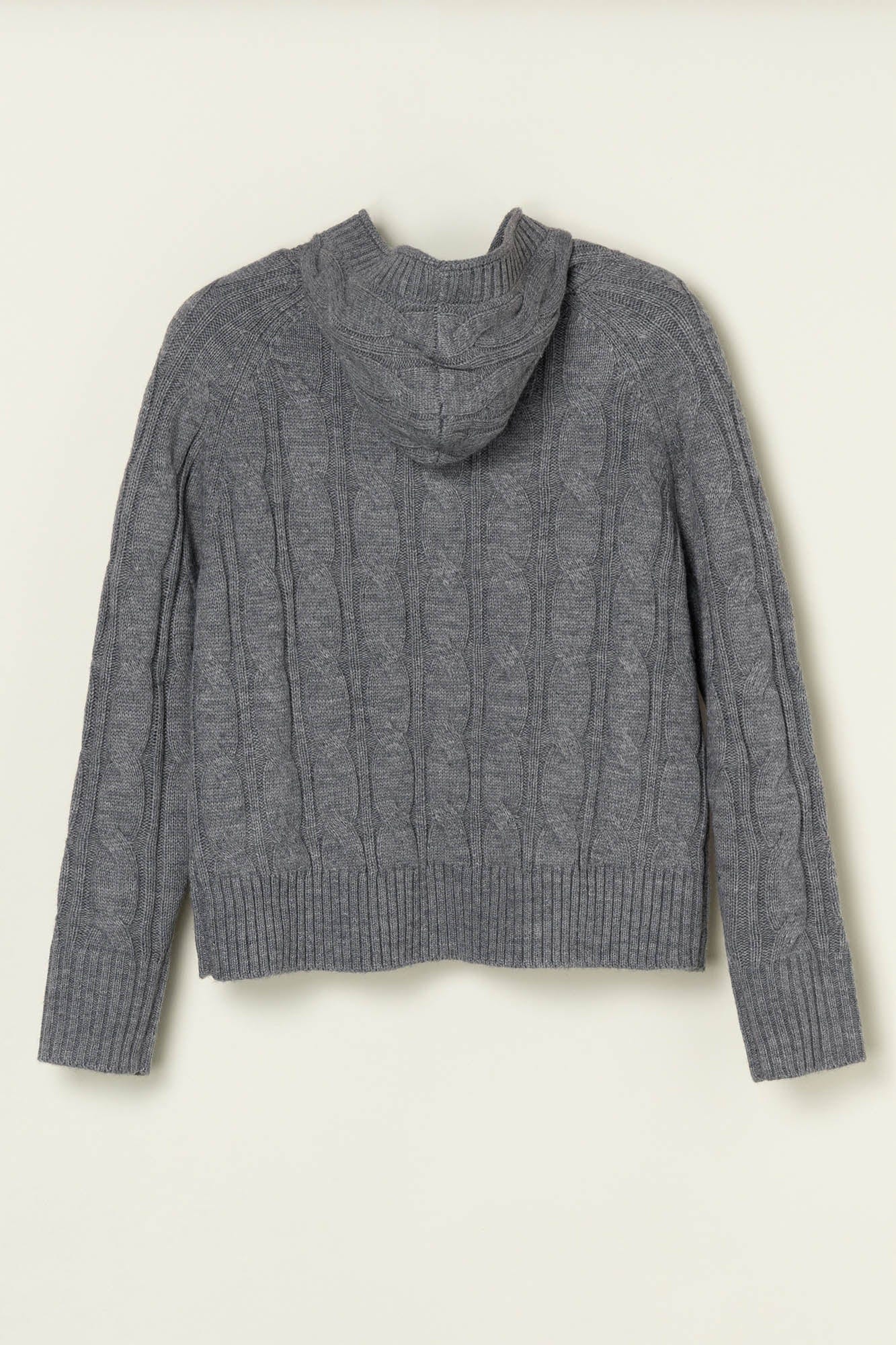 OPICLOTH Cable-Knit Zip-Up Hooded Cardigan, premium urban and streetwear designers apparel on PROJECTISR.com, OPICLOTH