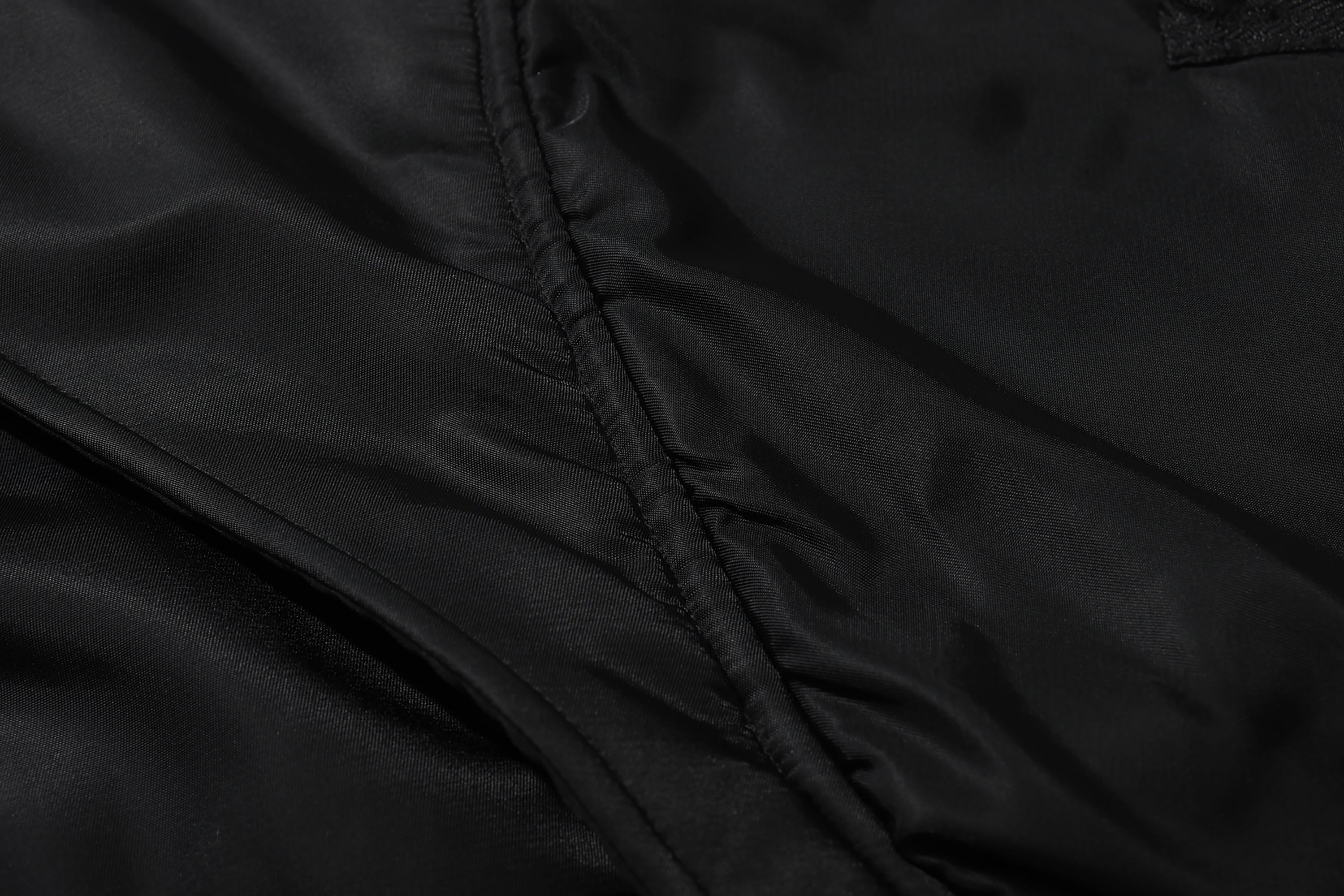 EGOFETCH Ruched Cropped Bomber Jacket
