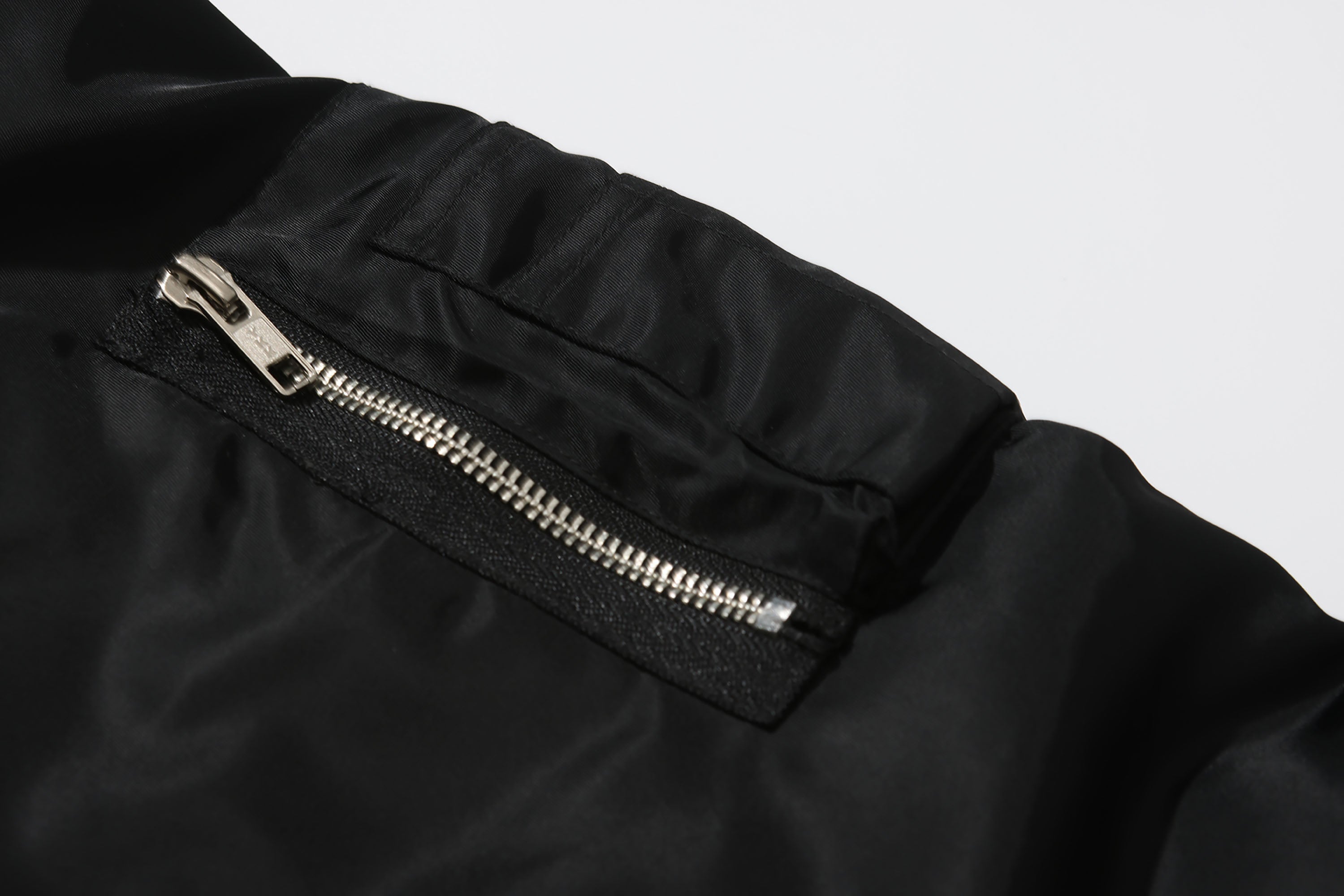 EGOFETCH Ruched Cropped Bomber Jacket