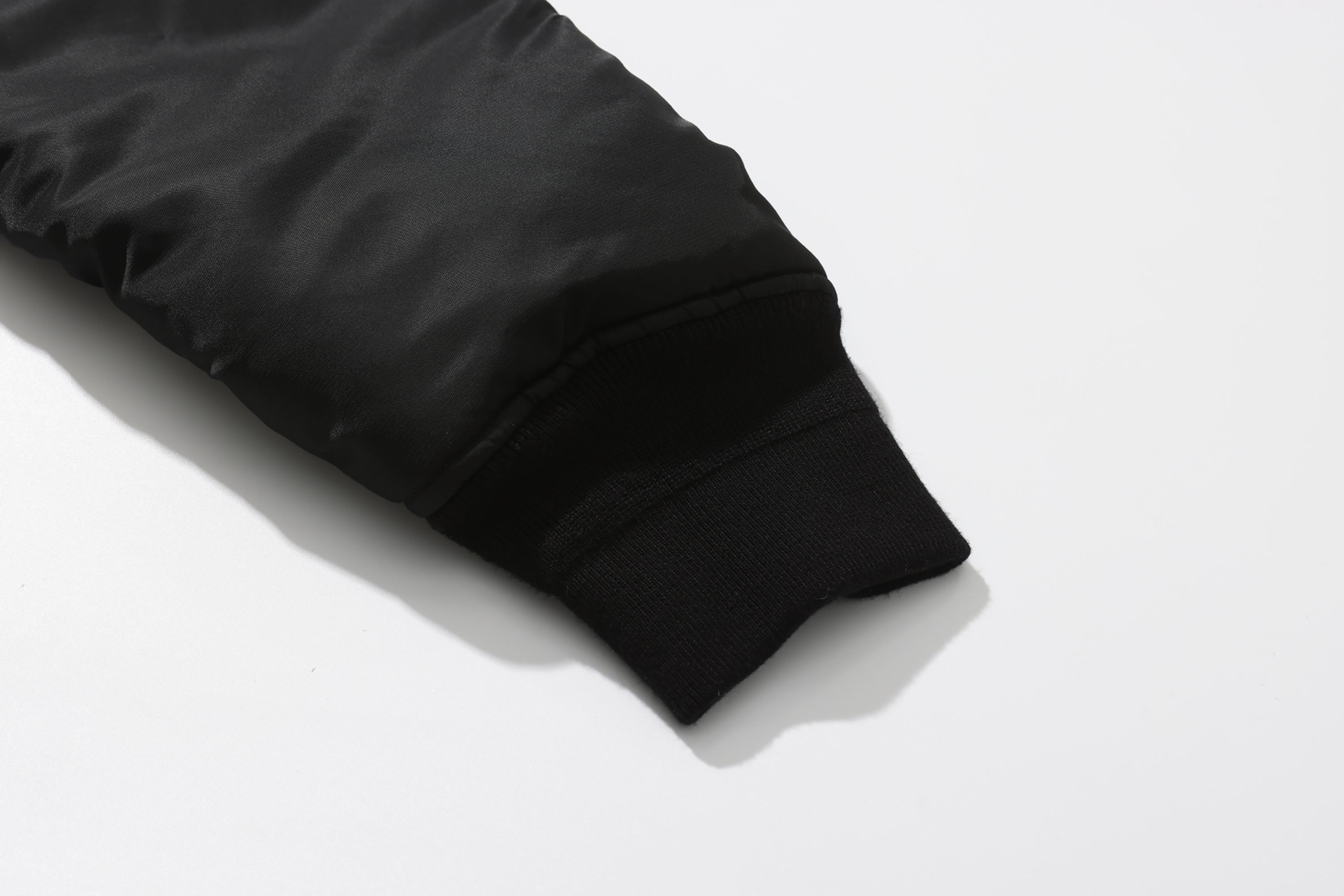 EGOFETCH Ruched Cropped Bomber Jacket