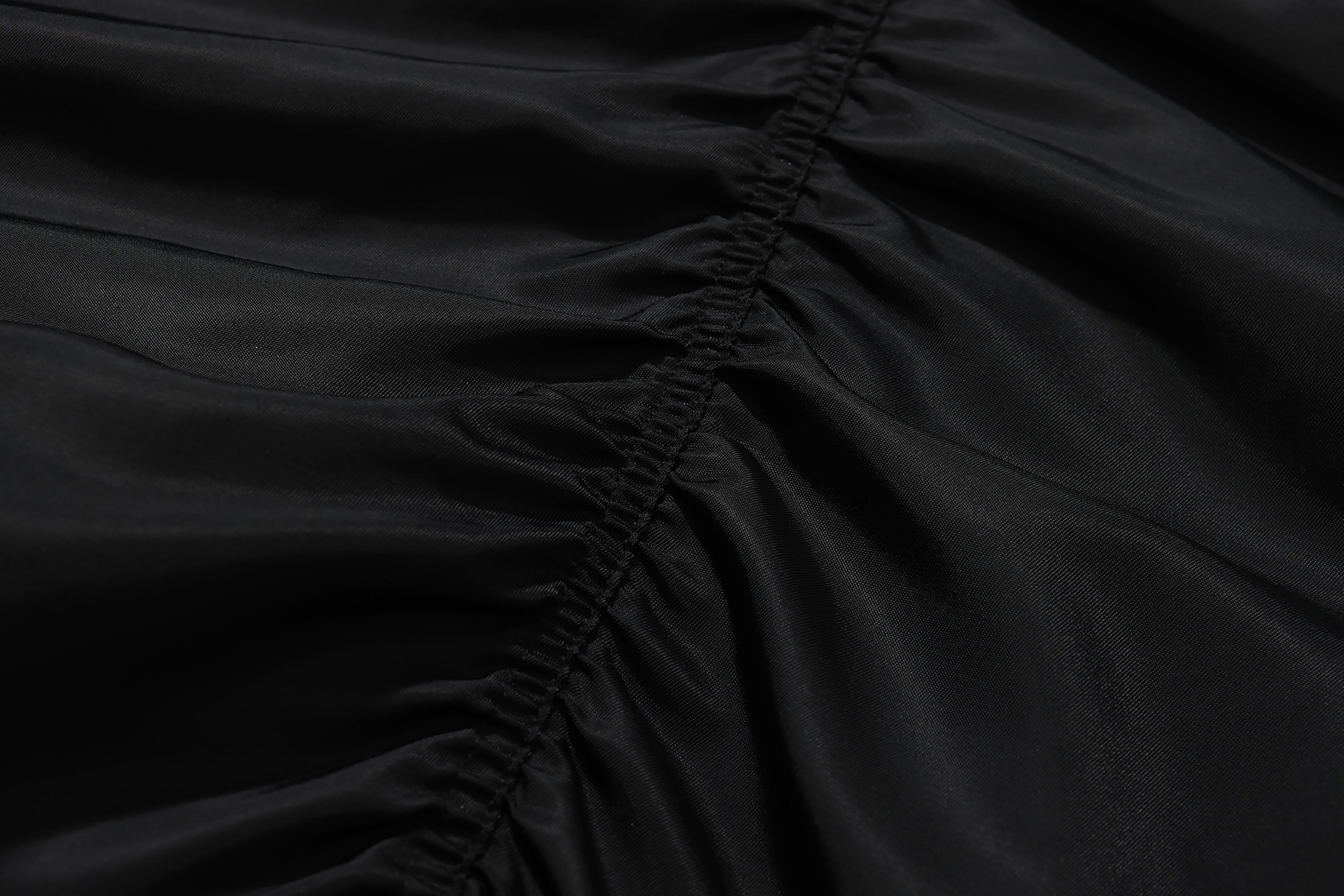 EGOFETCH Ruched Cropped Bomber Jacket