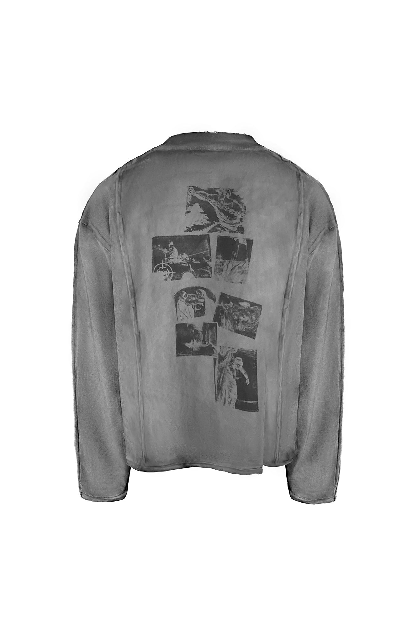 TECNINEGROUP Guitar Graphic Distressed Long-Sleeve Tee, premium urban and streetwear designers apparel on PROJECTISR.com, TECNINEGROUP
