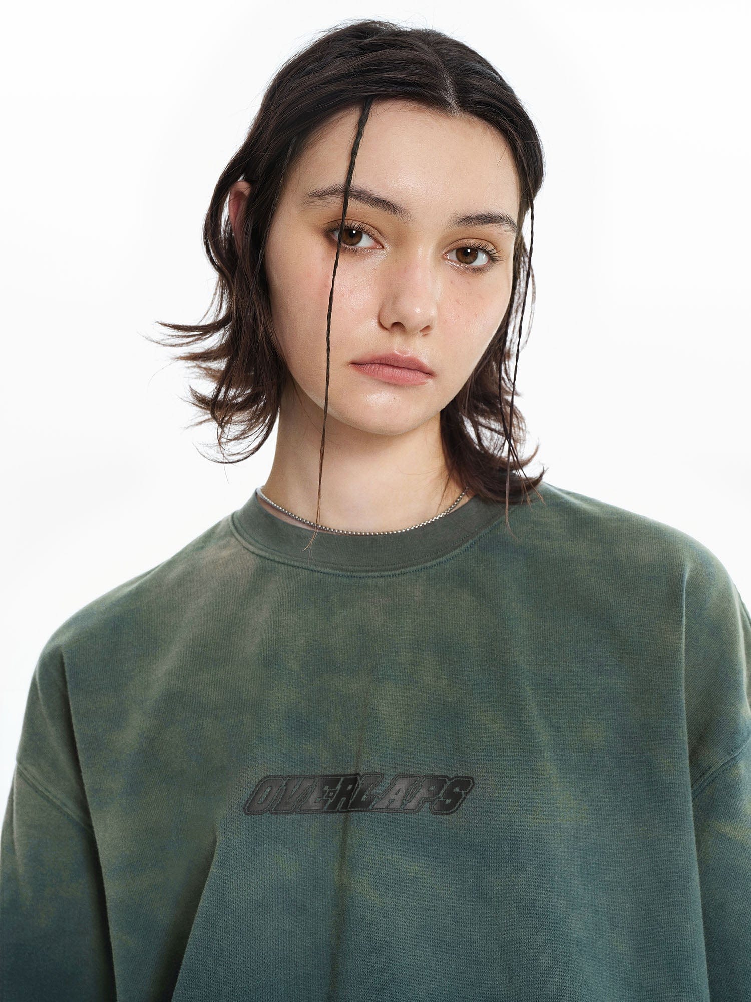 OVERLAPS Gradient Washed Oversized LOGO T-Shirt, premium urban and streetwear designers apparel on PROJECTISR.com, OVERLAPS