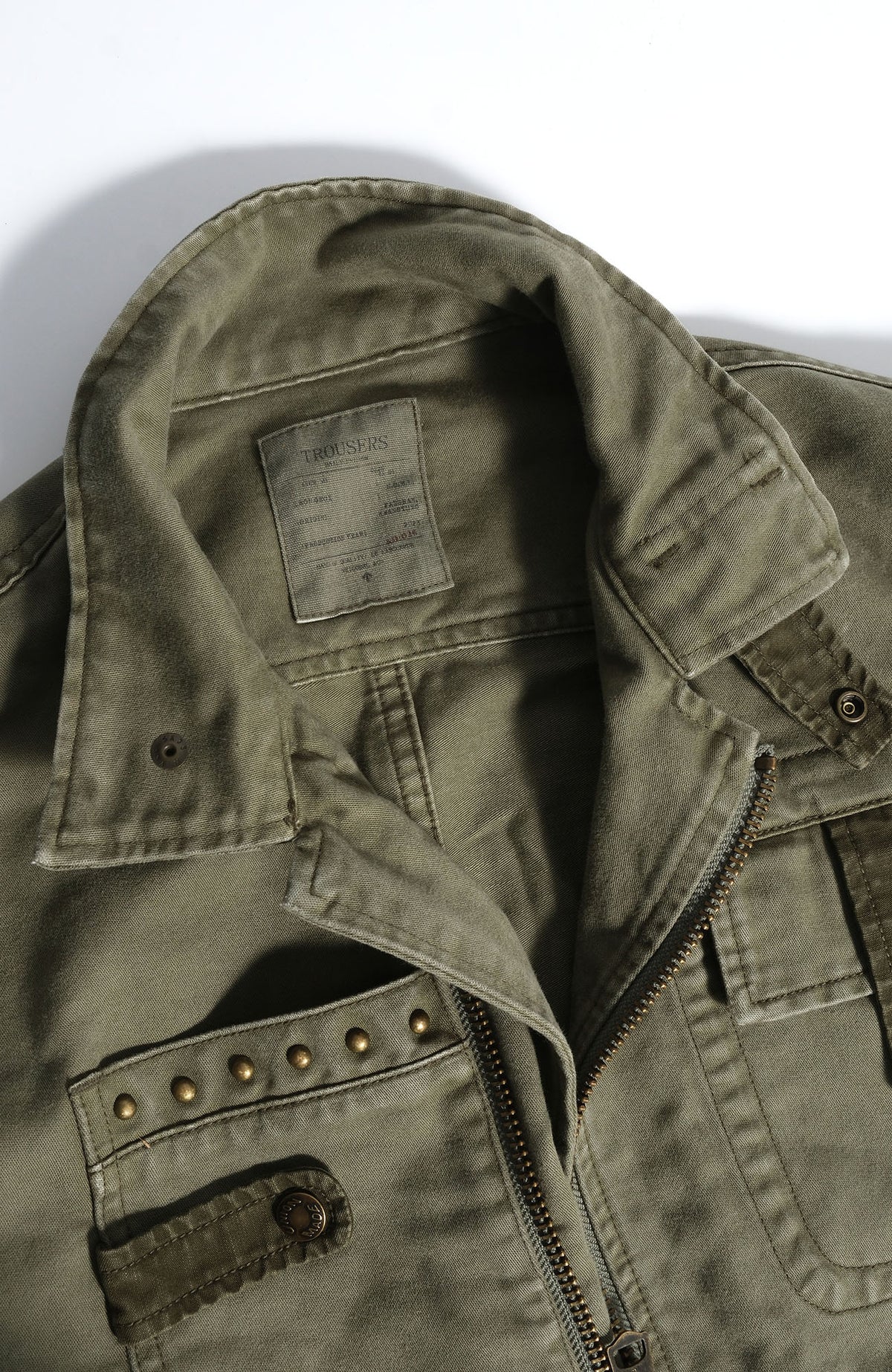 NEIGBORL Retro Washed Cotton Lapel Work Jacket