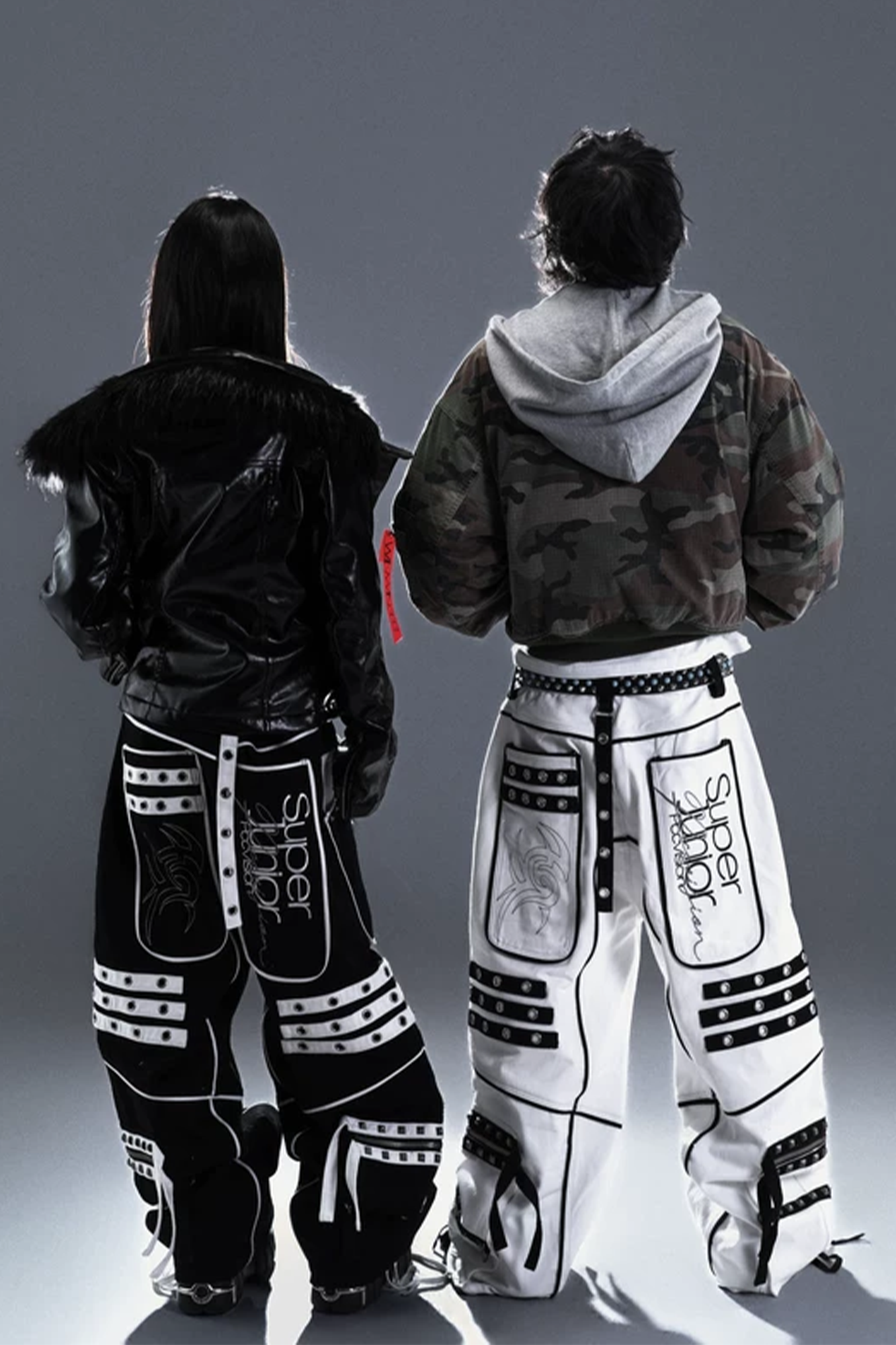 PCCVISION Studded Embroidered Baggy Pants, premium urban and streetwear designers apparel on PROJECTISR.com, PCCVISION