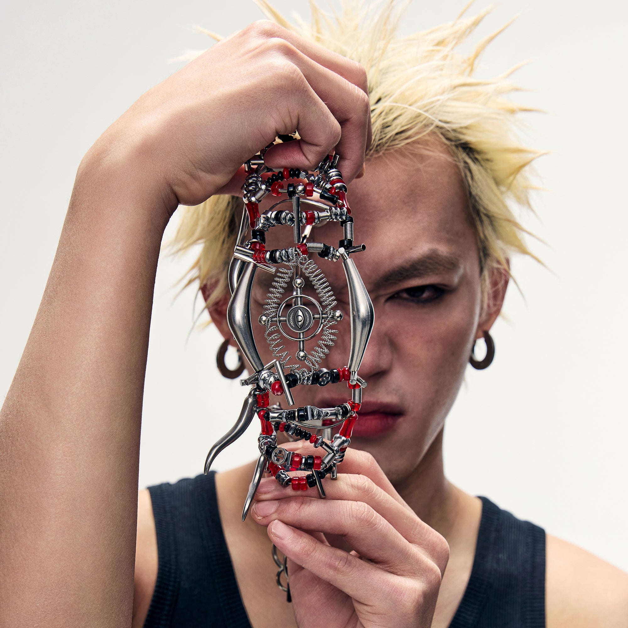 ILLUSORY Red-Eye Mechanism Choker, premium urban and streetwear designers apparel on PROJECTISR.com, ILLUSORY