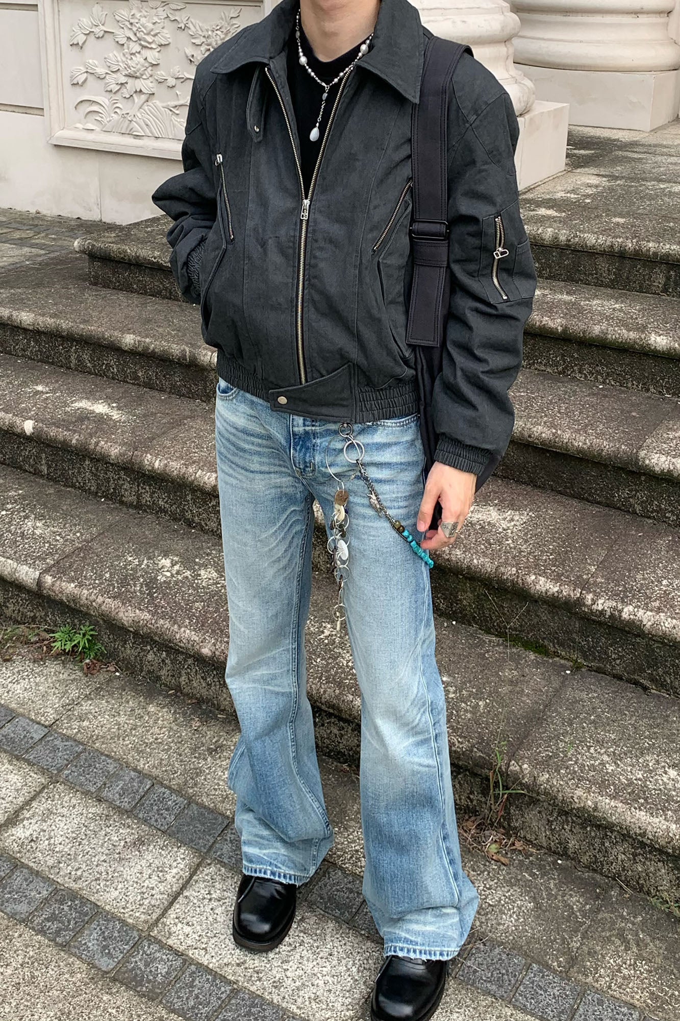 OKAYTHXBYE 3M Thinsulate Padded Multi-Zip Bomber Jacket, premium urban and streetwear designers apparel on PROJECTISR.com, OKAYTHXBYE