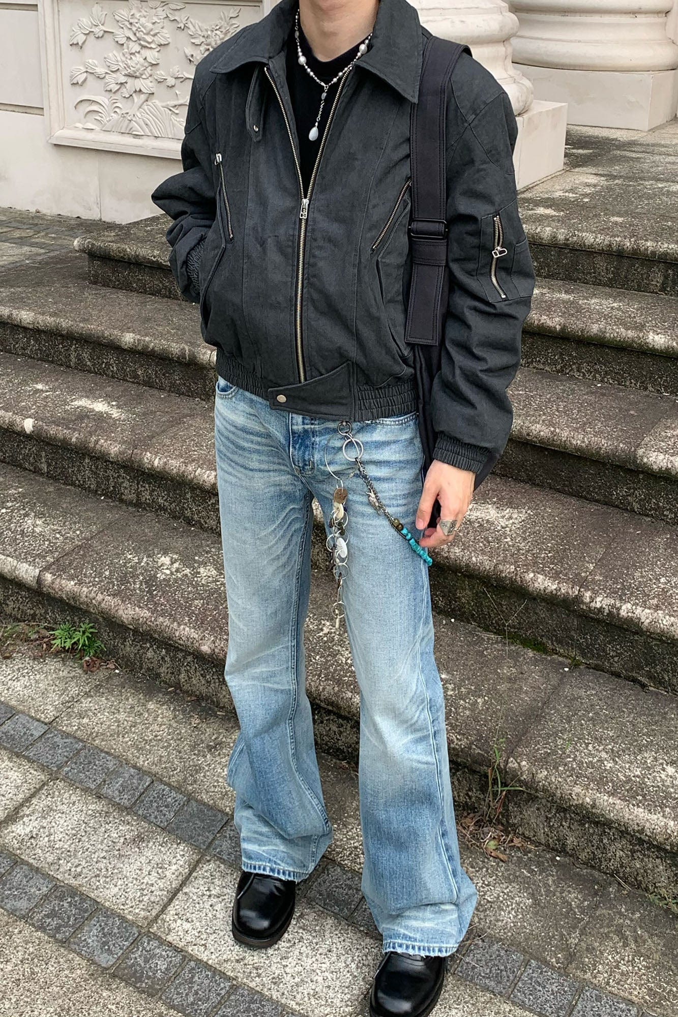 OKAYTHXBYE 3M Thinsulate Padded Multi-Zip Bomber Jacket, premium urban and streetwear designers apparel on PROJECTISR.com, OKAYTHXBYE