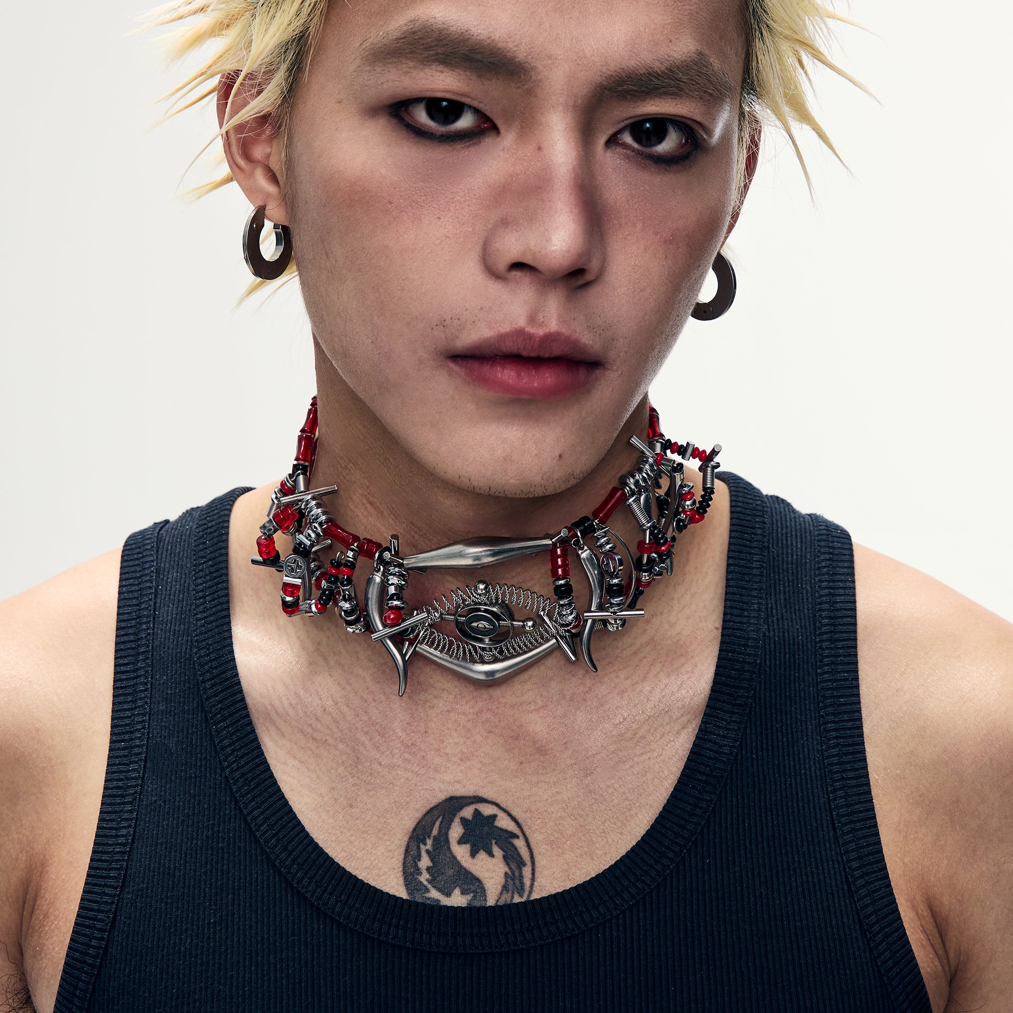 ILLUSORY Red-Eye Mechanism Choker, premium urban and streetwear designers apparel on PROJECTISR.com, ILLUSORY