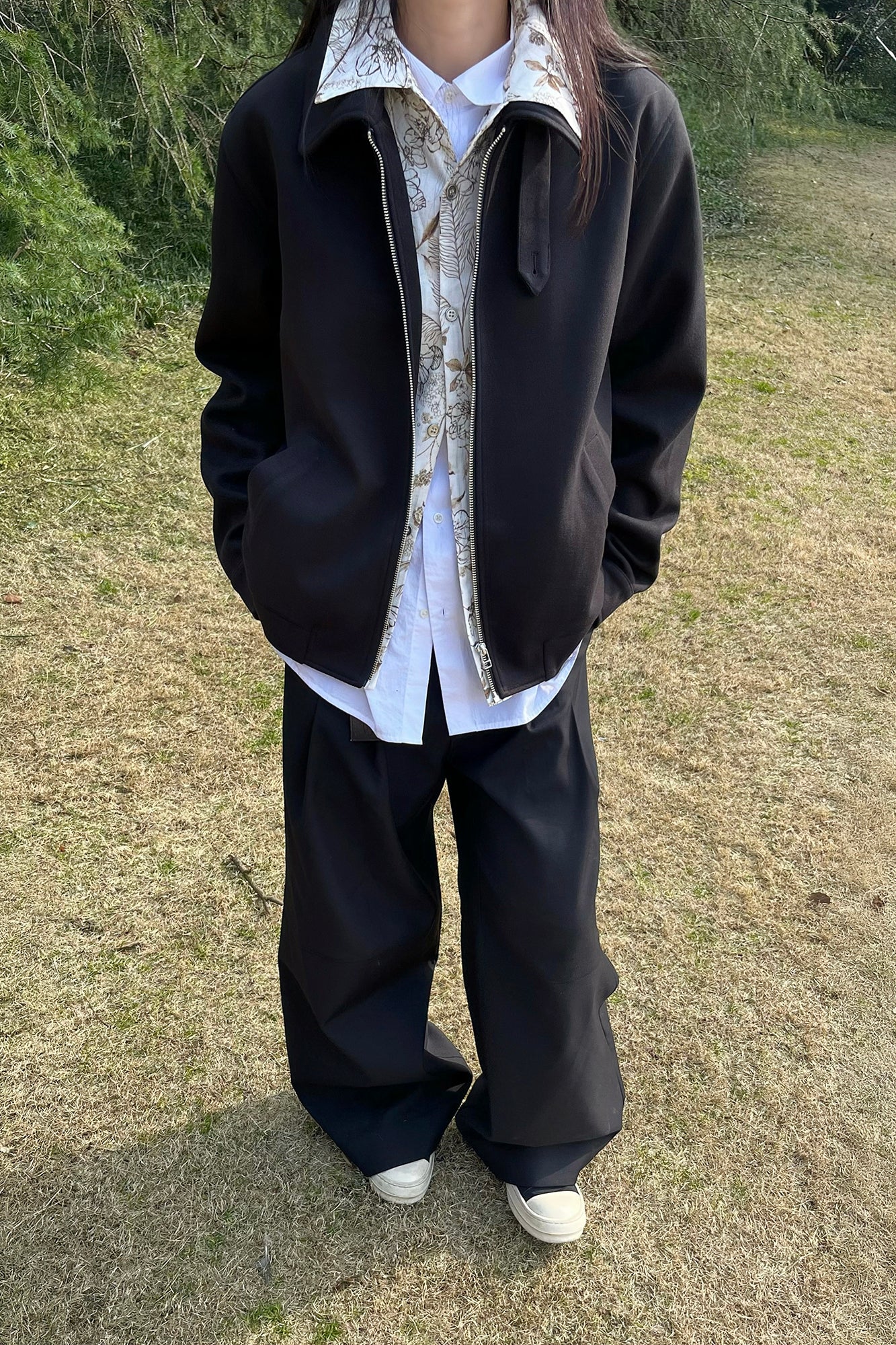 OKAYTHXBYE Double-Layer Floral Zip Jacket, premium urban and streetwear designers apparel on PROJECTISR.com, OKAYTHXBYE