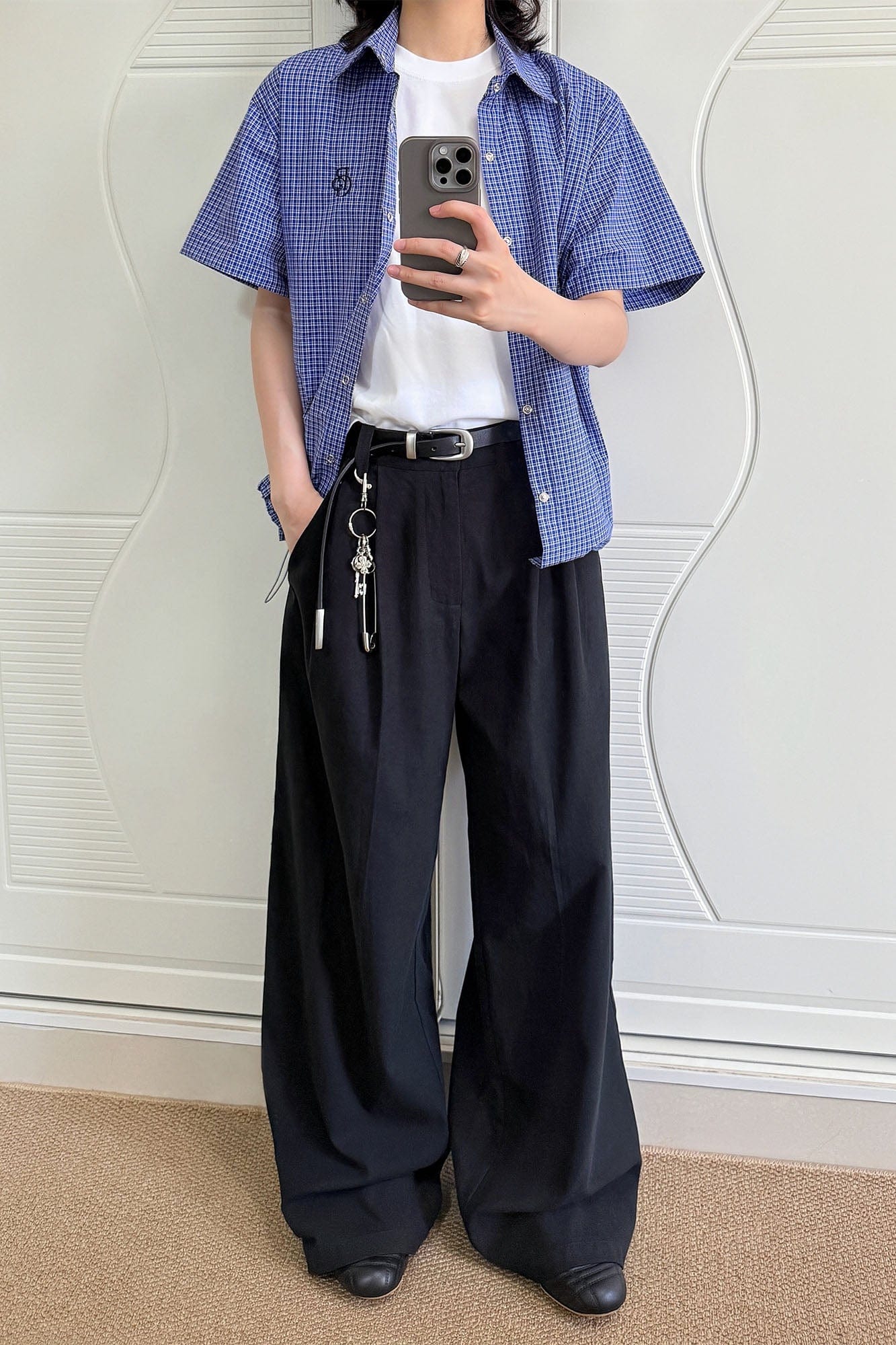 OKAYTHXBYE Pleated Linen-Blend Wide-Leg Trousers, premium urban and streetwear designers apparel on PROJECTISR.com, OKAYTHXBYE