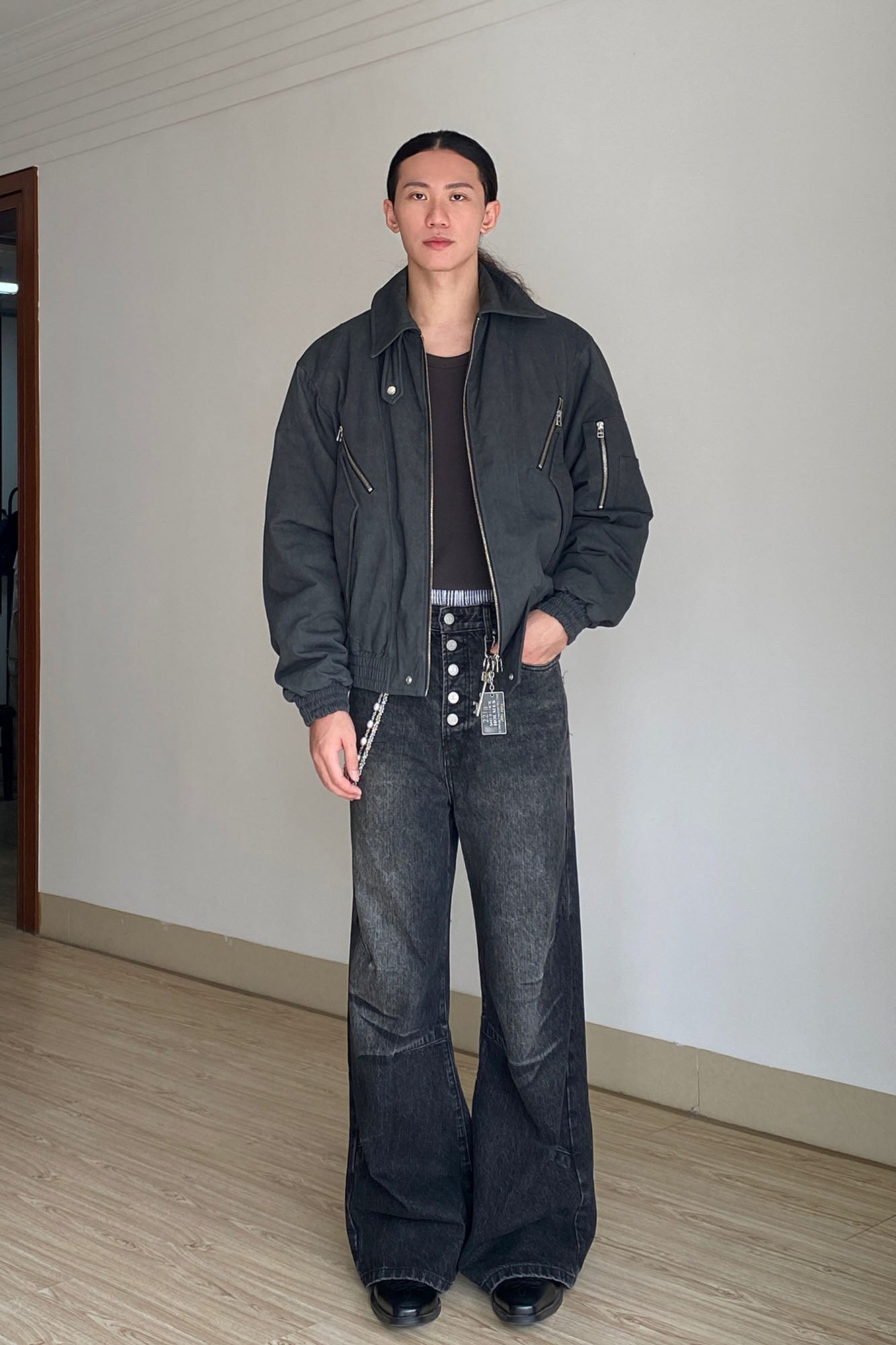 OKAYTHXBYE 3M Thinsulate Padded Multi-Zip Bomber Jacket, premium urban and streetwear designers apparel on PROJECTISR.com, OKAYTHXBYE