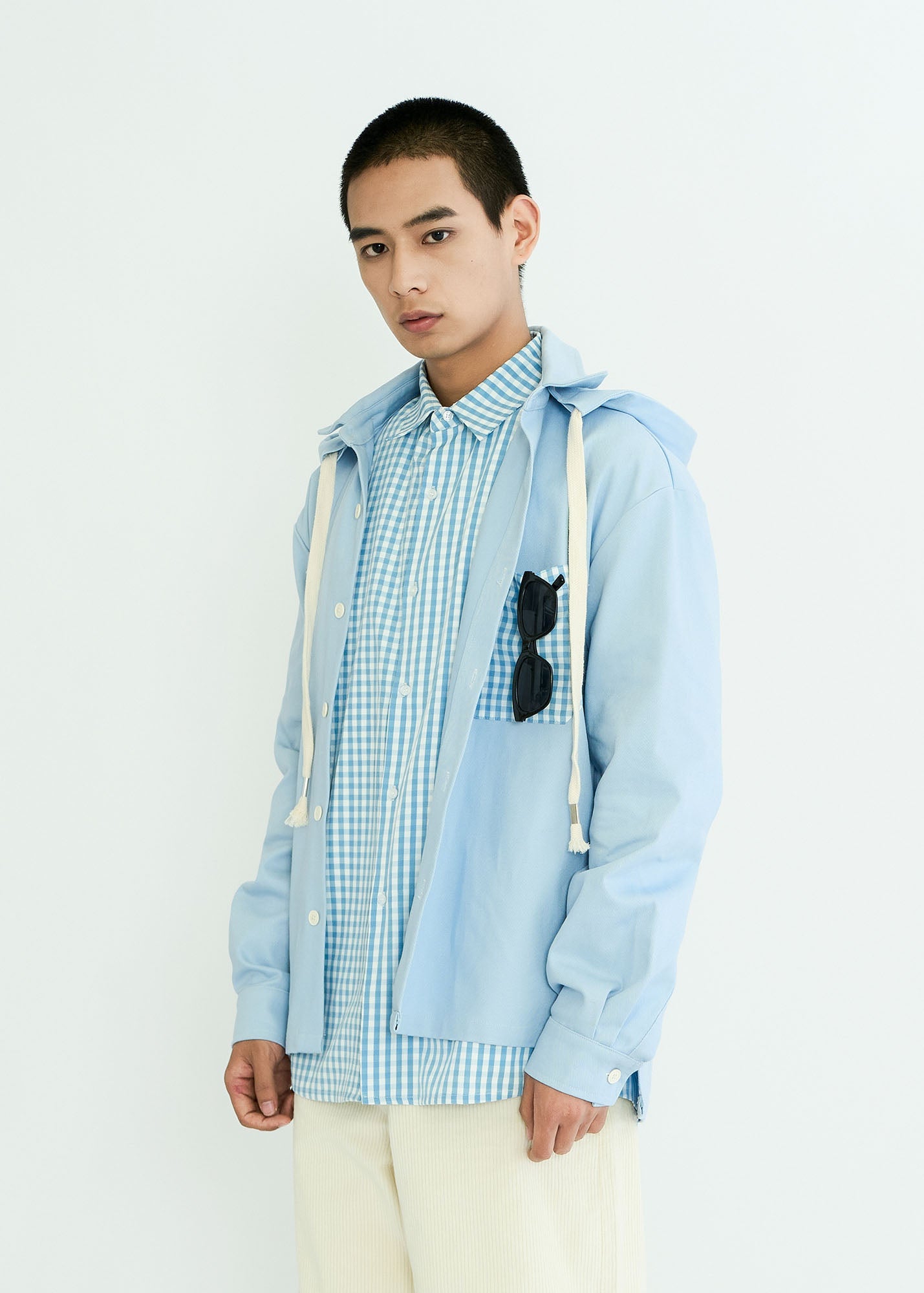 WIID Checks Pocket Hooded Shirt, premium urban and streetwear designers apparel on PROJECTISR.com, WIID