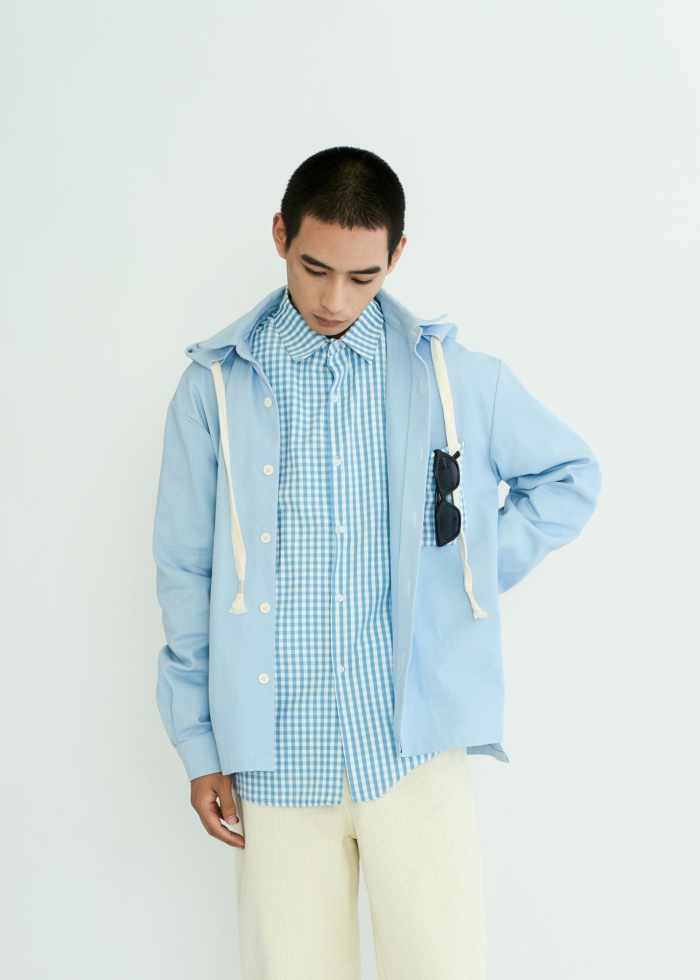 WIID Checks Pocket Hooded Shirt, premium urban and streetwear designers apparel on PROJECTISR.com, WIID