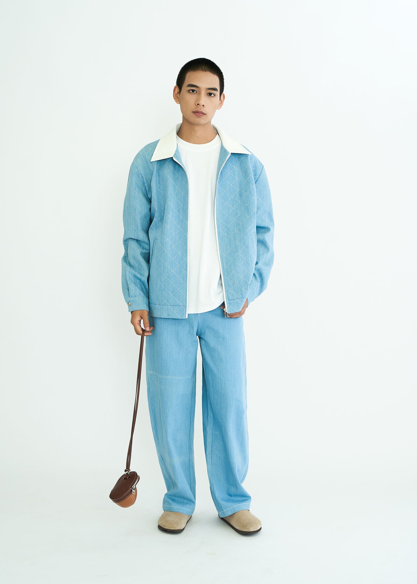 WIID Quilt-Stitch Contrast Collar Jacket, premium urban and streetwear designers apparel on PROJECTISR.com, WIID