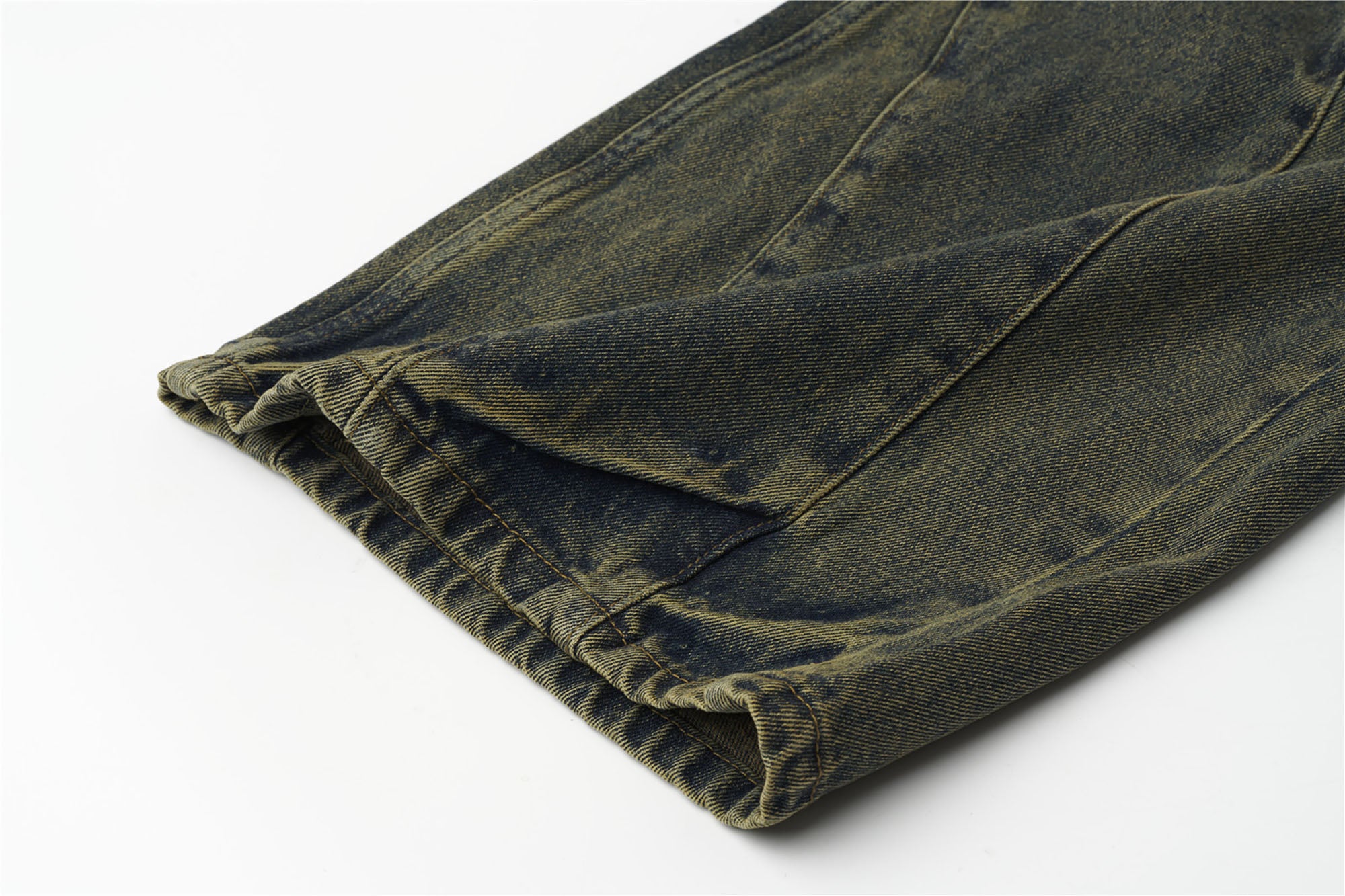 CATSSTAC Dirty Wash Paneled Wide-Leg Jeans, premium urban and streetwear designers apparel on PROJECTISR.com, CATSSTAC