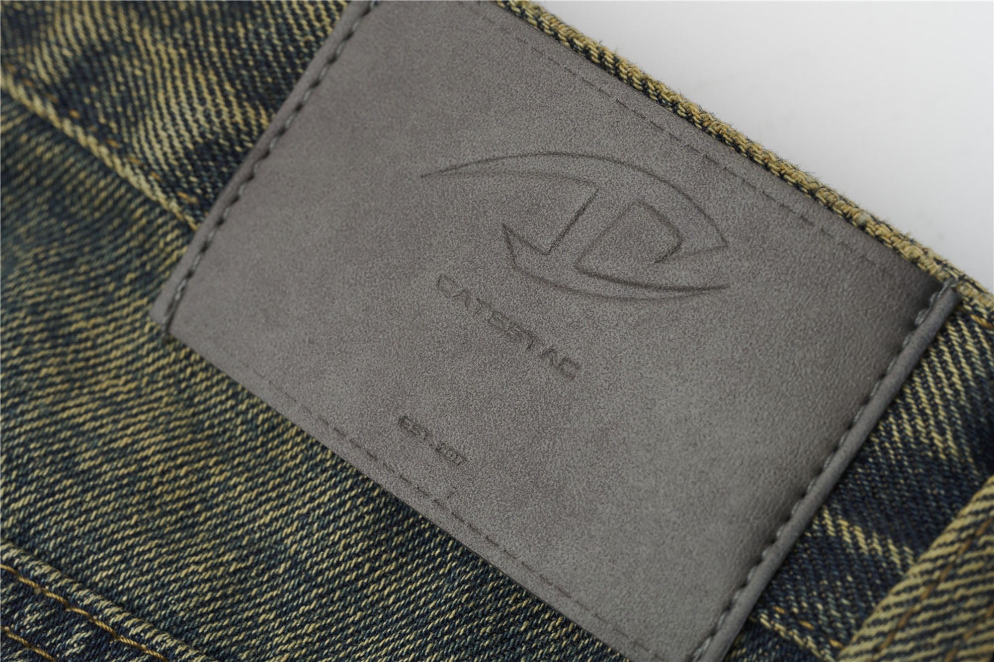 CATSSTAC Dirty Wash Paneled Wide-Leg Jeans, premium urban and streetwear designers apparel on PROJECTISR.com, CATSSTAC