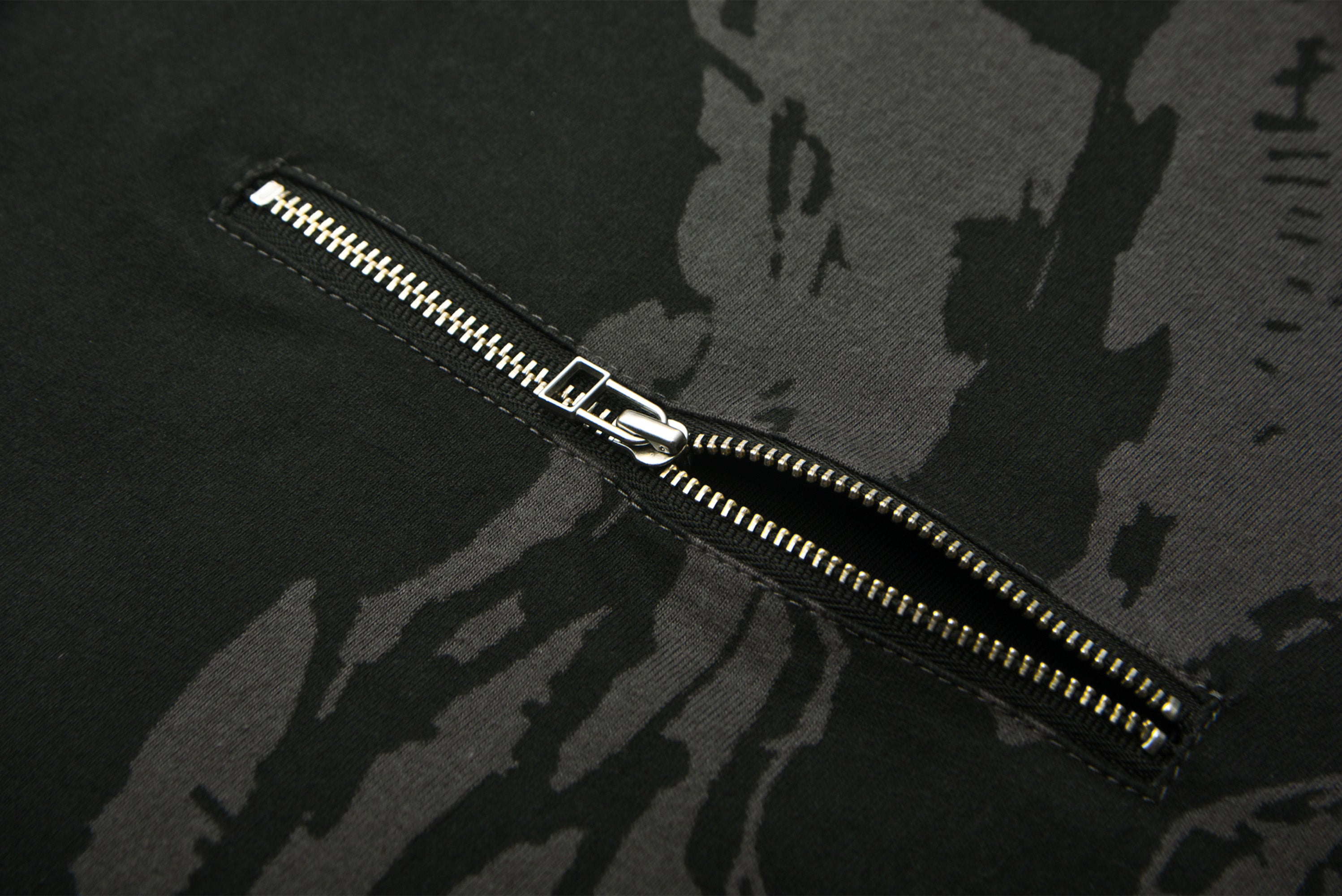 VENTUREK Washed Horror Graphic Layered Multi-Zip Tee, premium urban and streetwear designers apparel on PROJECTISR.com, VENTUREK