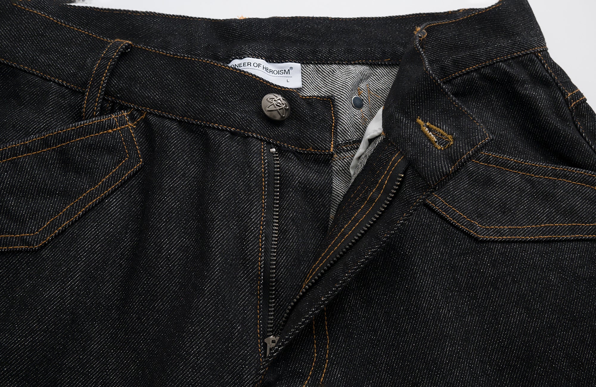 SADSOUP Contrast Stitch Wide-Leg Jeans