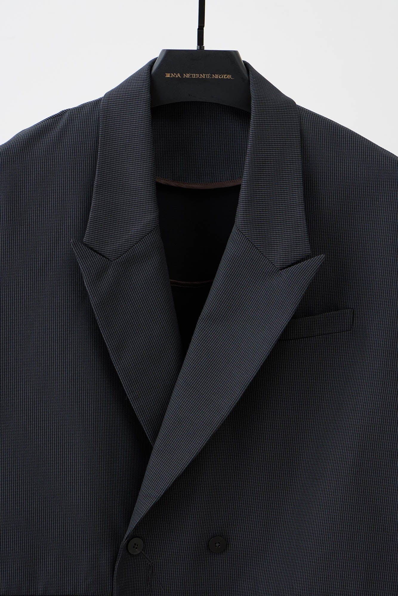 ILNya Nieternite Nifutur Mini Houndstooth Peak Lapel Slit Cape Coat, premium urban and streetwear designers apparel on PROJECTISR.com, ILNya Nieternite Nifutur