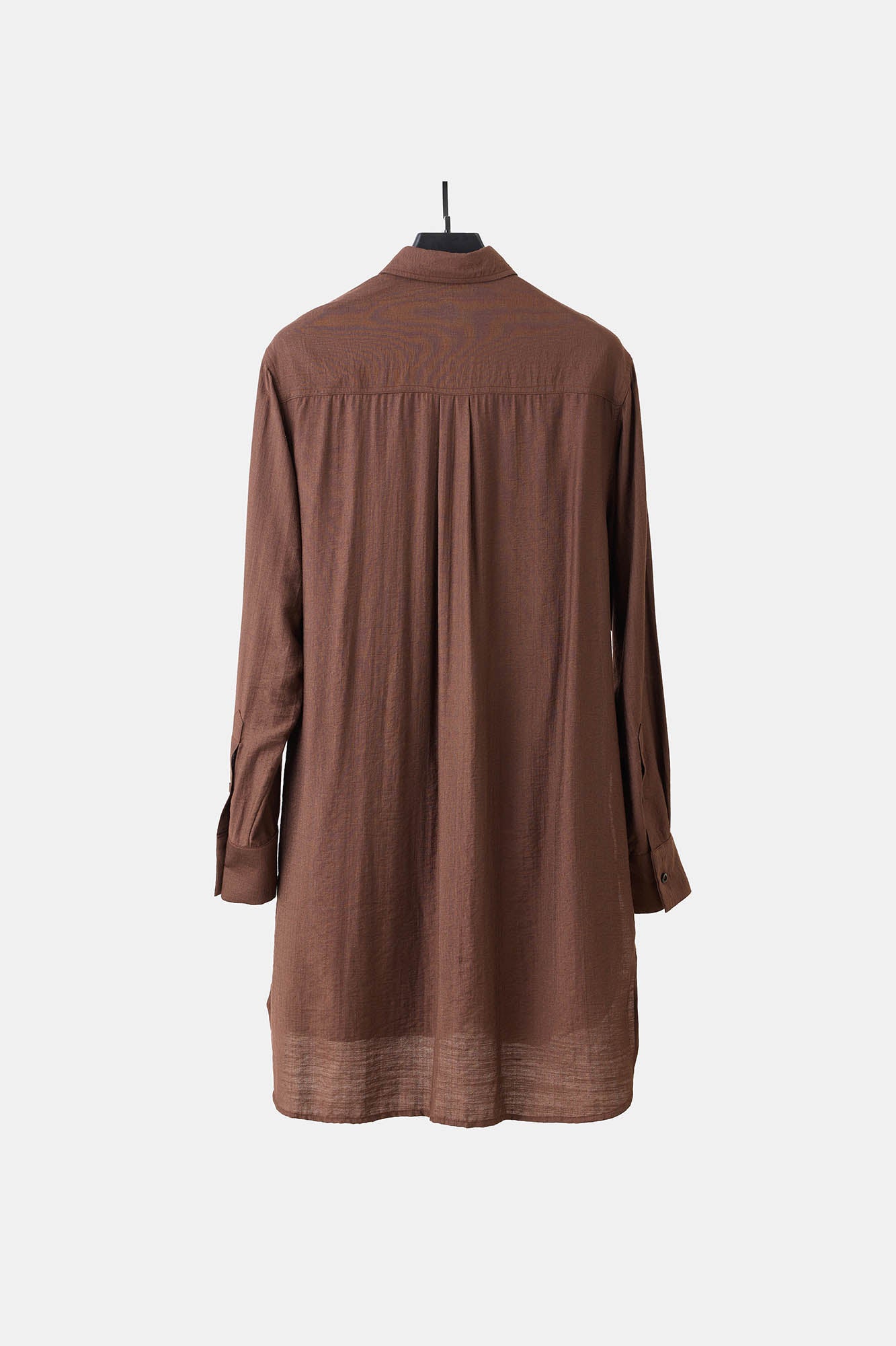 ILNya Nieternite Nifutur Arc Spliced Draped Long Shirt Burgundy