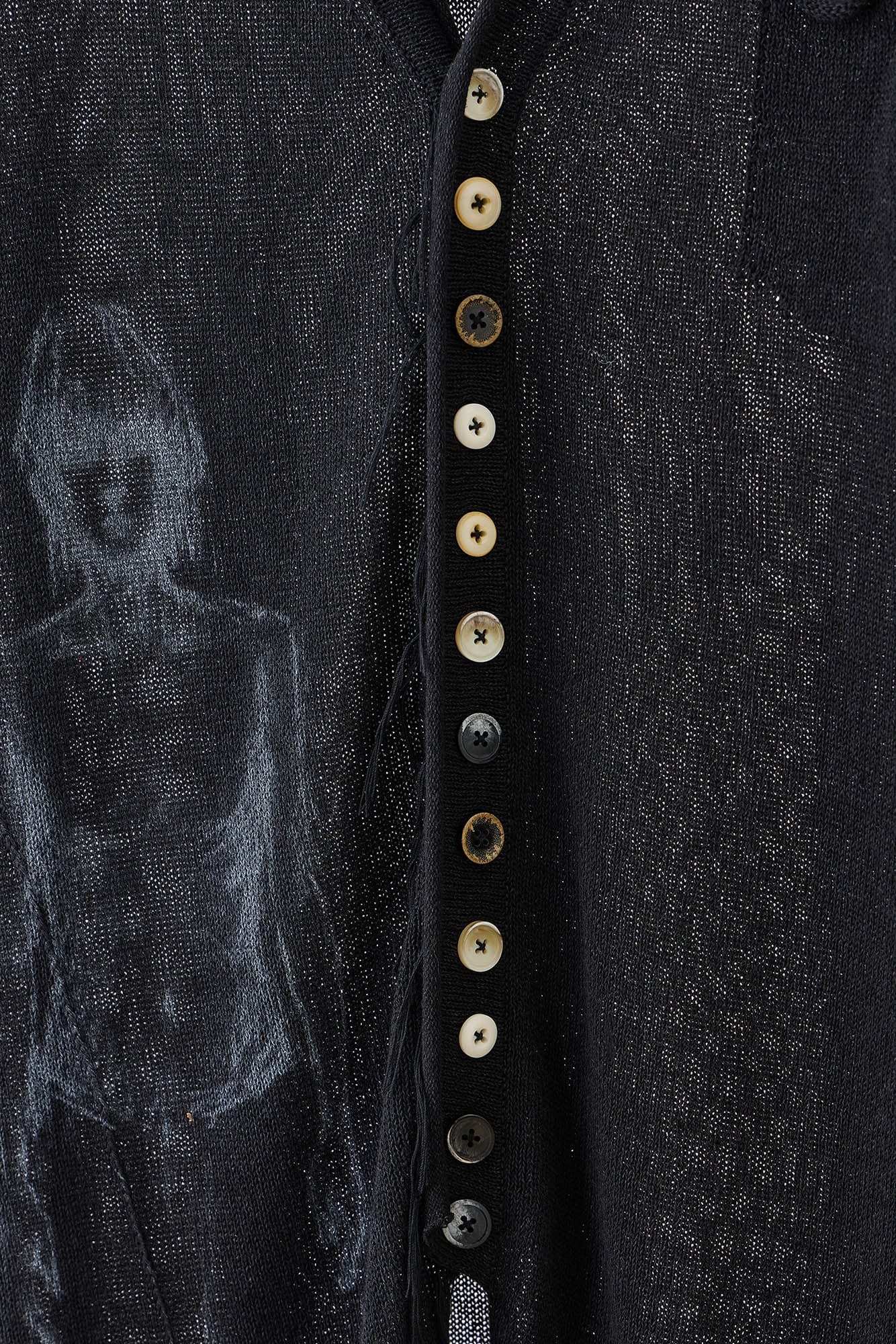 ILNya Nieternite Nifutur Ghostly Graphic Sheer Oversized Cardigan, premium urban and streetwear designers apparel on PROJECTISR.com, ILNya Nieternite Nifutur