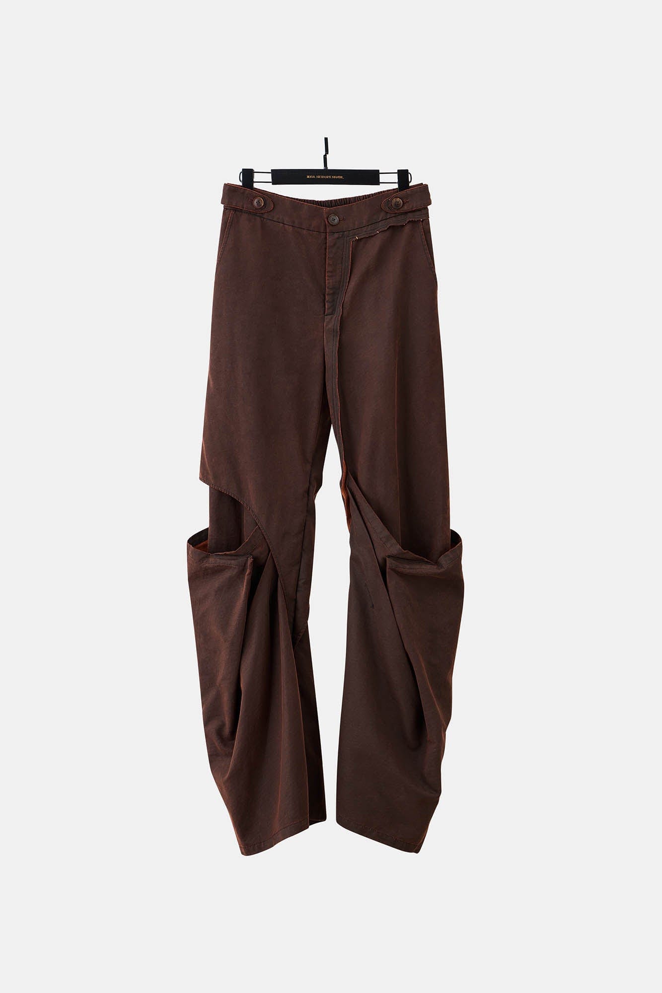 ILNya Nieternite Nifutur Weathered Coated Deconstructed Trousers, premium urban and streetwear designers apparel on PROJECTISR.com, ILNya Nieternite Nifutur