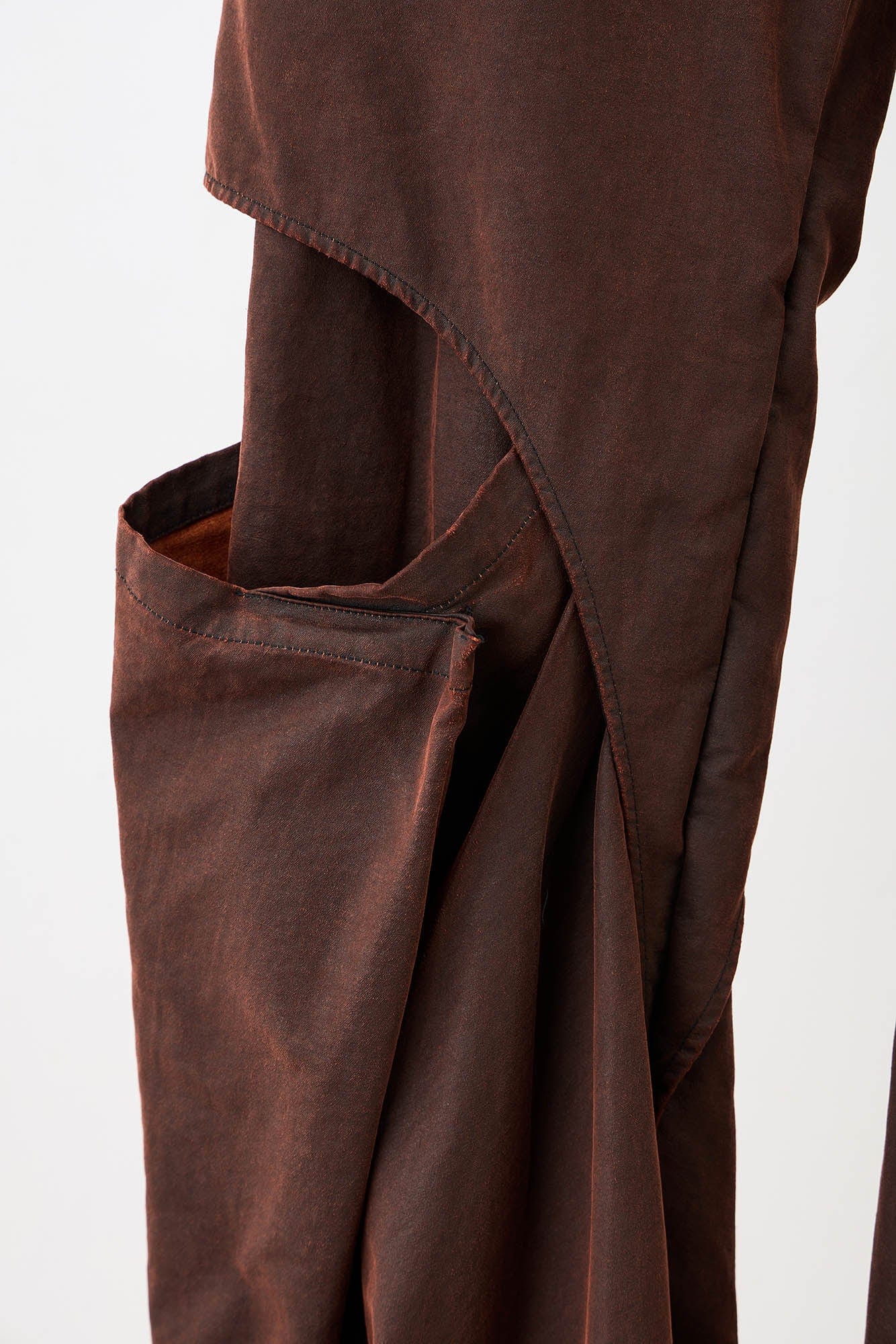 ILNya Nieternite Nifutur Weathered Coated Deconstructed Trousers, premium urban and streetwear designers apparel on PROJECTISR.com, ILNya Nieternite Nifutur