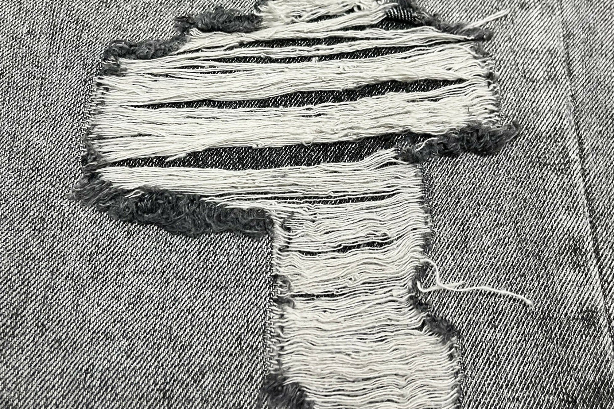 TECNINEGROUP Distressed Ash-Washed Flared Jeans, premium urban and streetwear designers apparel on PROJECTISR.com, TECNINEGROUP