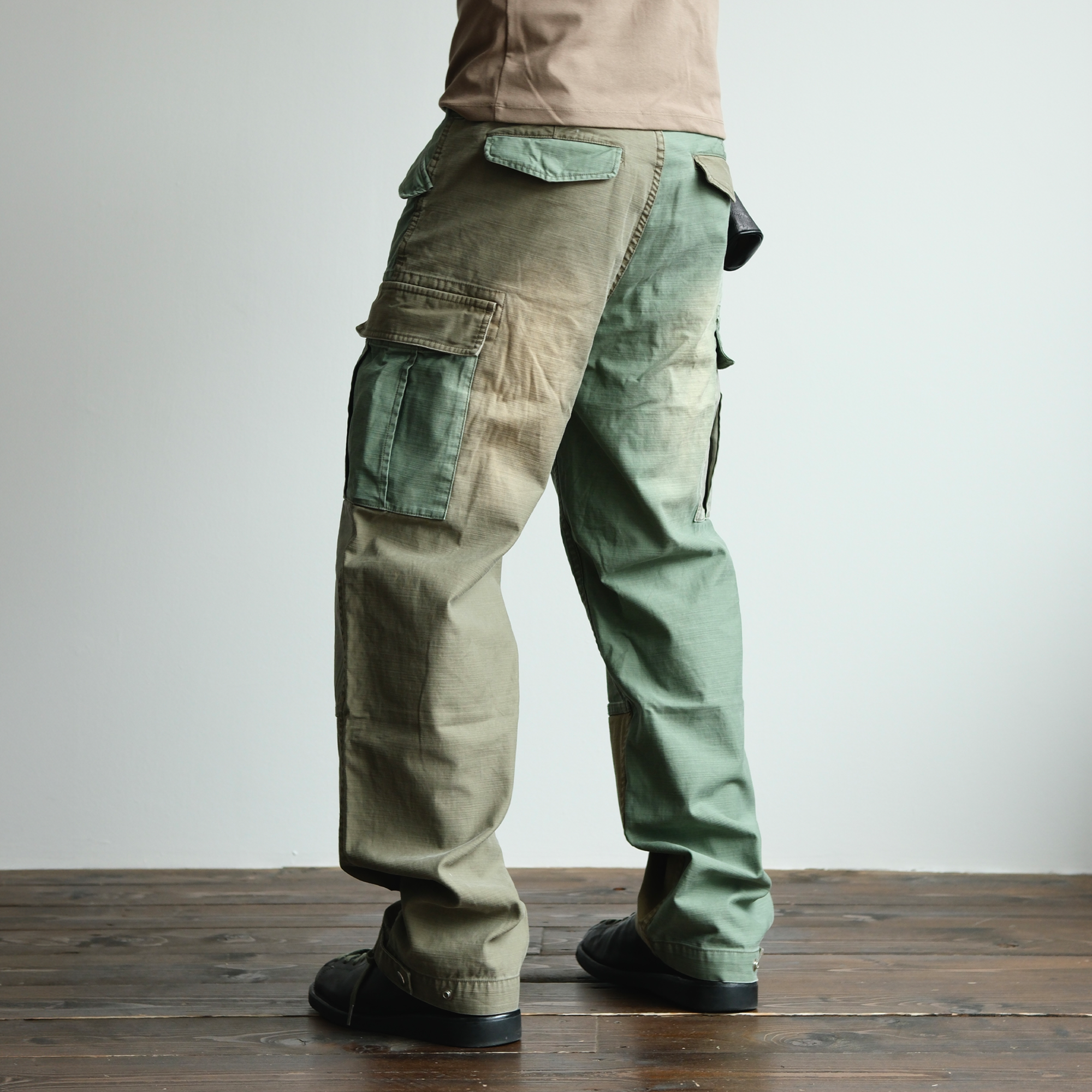 NEIGBORL Retro Washed Paneled Multi-Pocket Cargo Pants