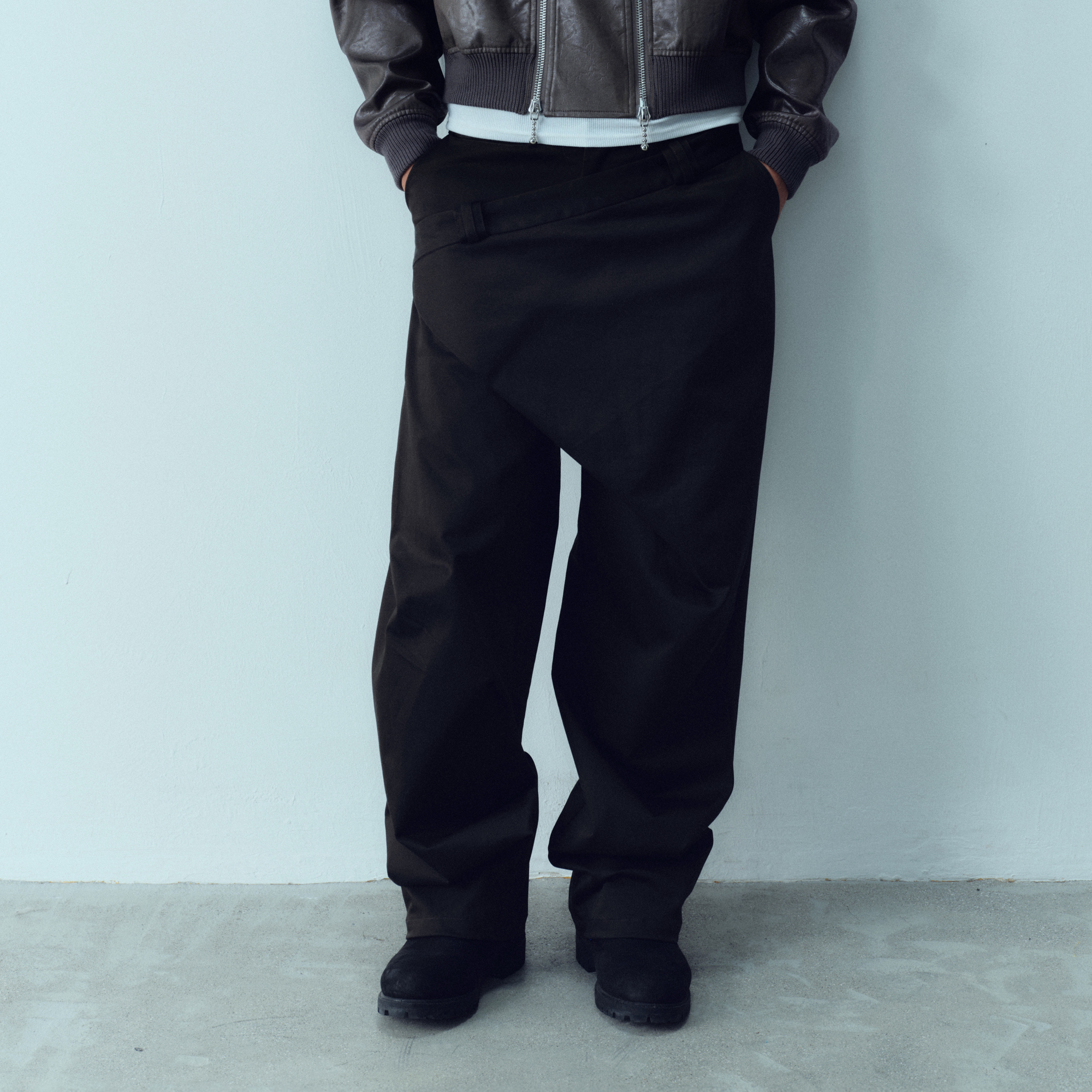 KADAKADA Deconstructed Apron-Wrap Trousers