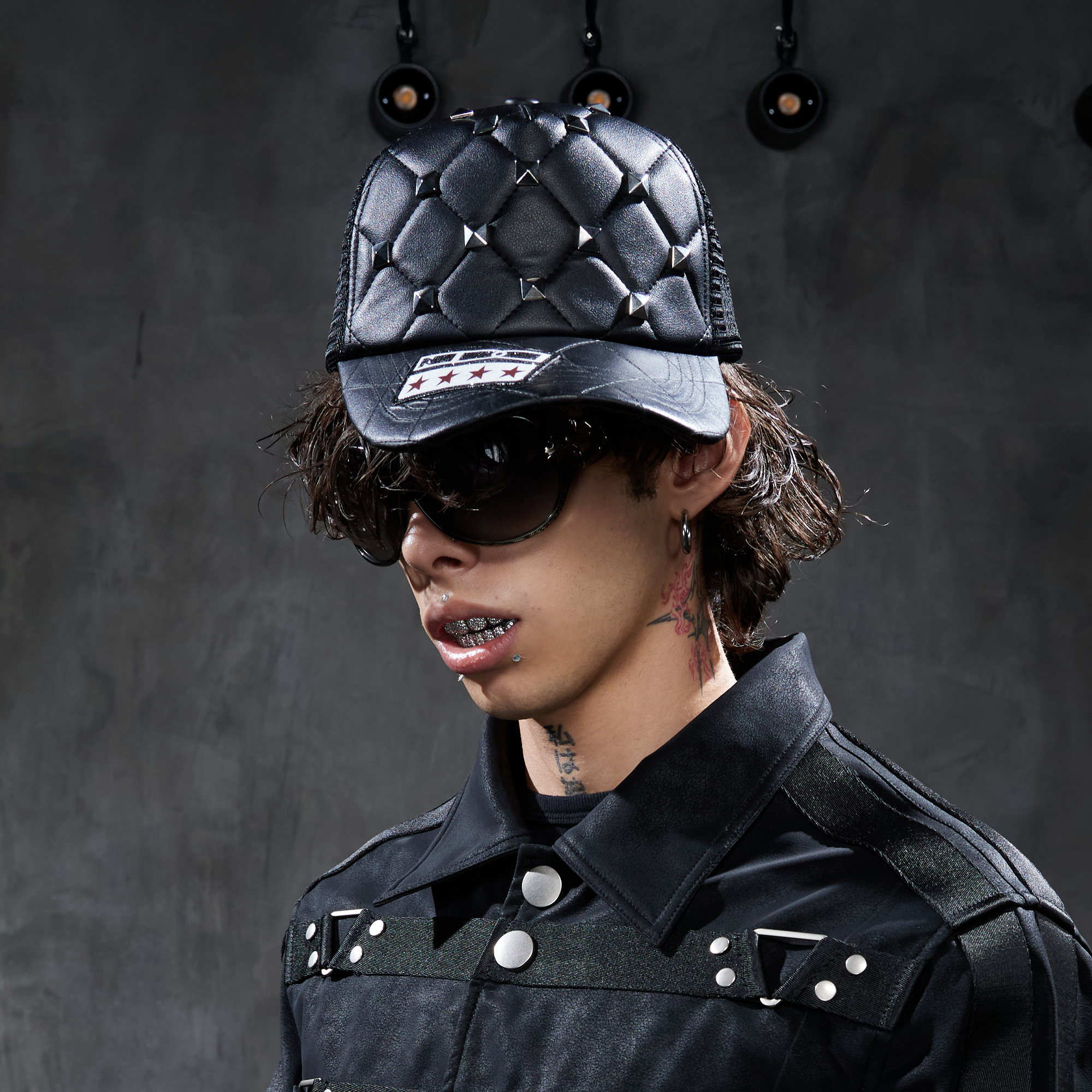 DND4DES Studded Quilted Trucker Cap