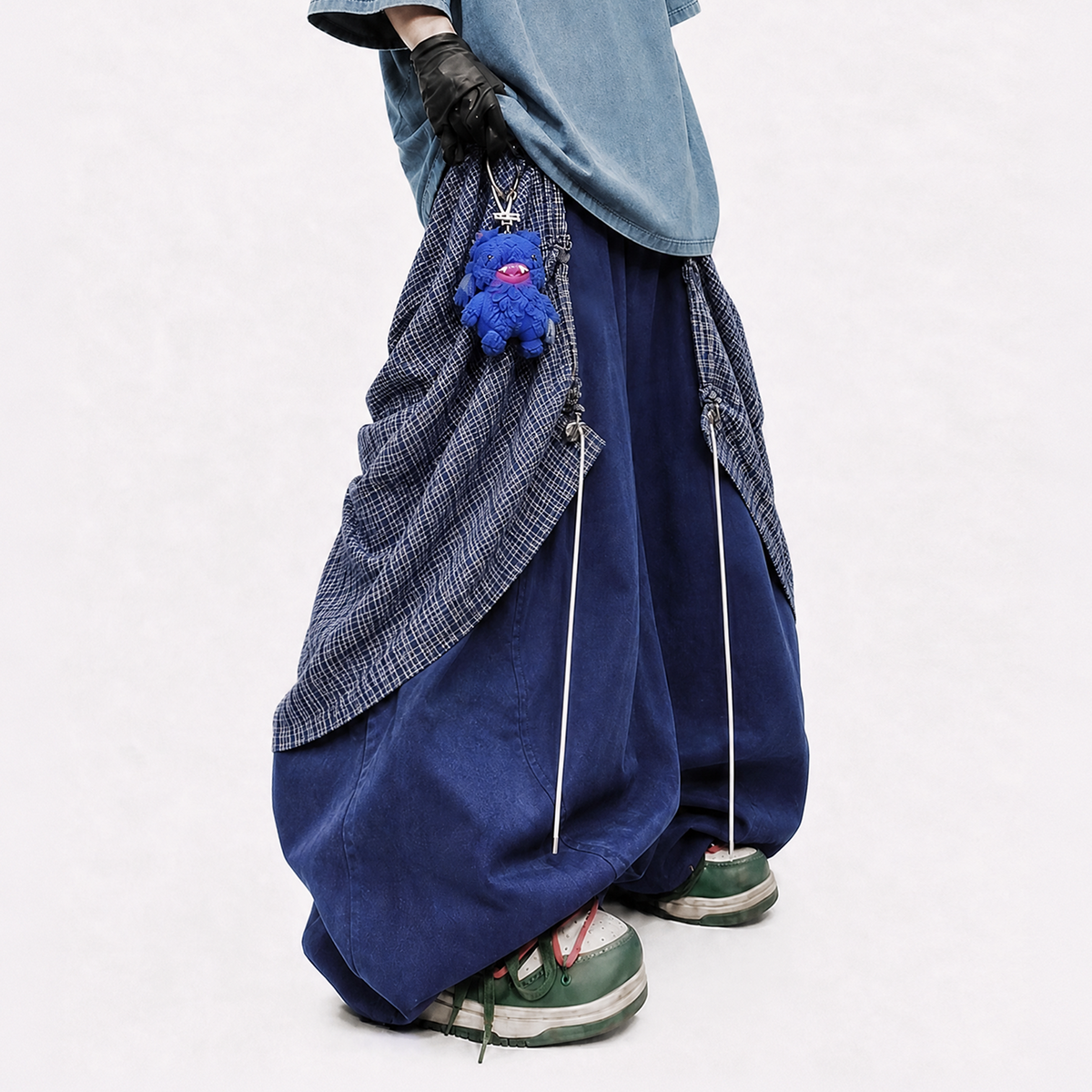 UUCSCC Detachable Flap Wide-Leg Cargo Pants