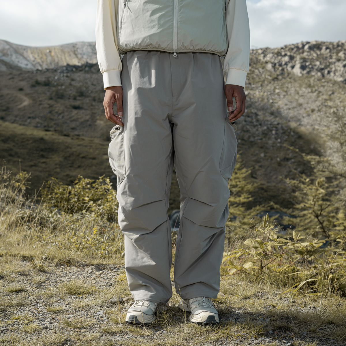 HALCYON Adjustable-Waist Utility Windproof Parachute Pants