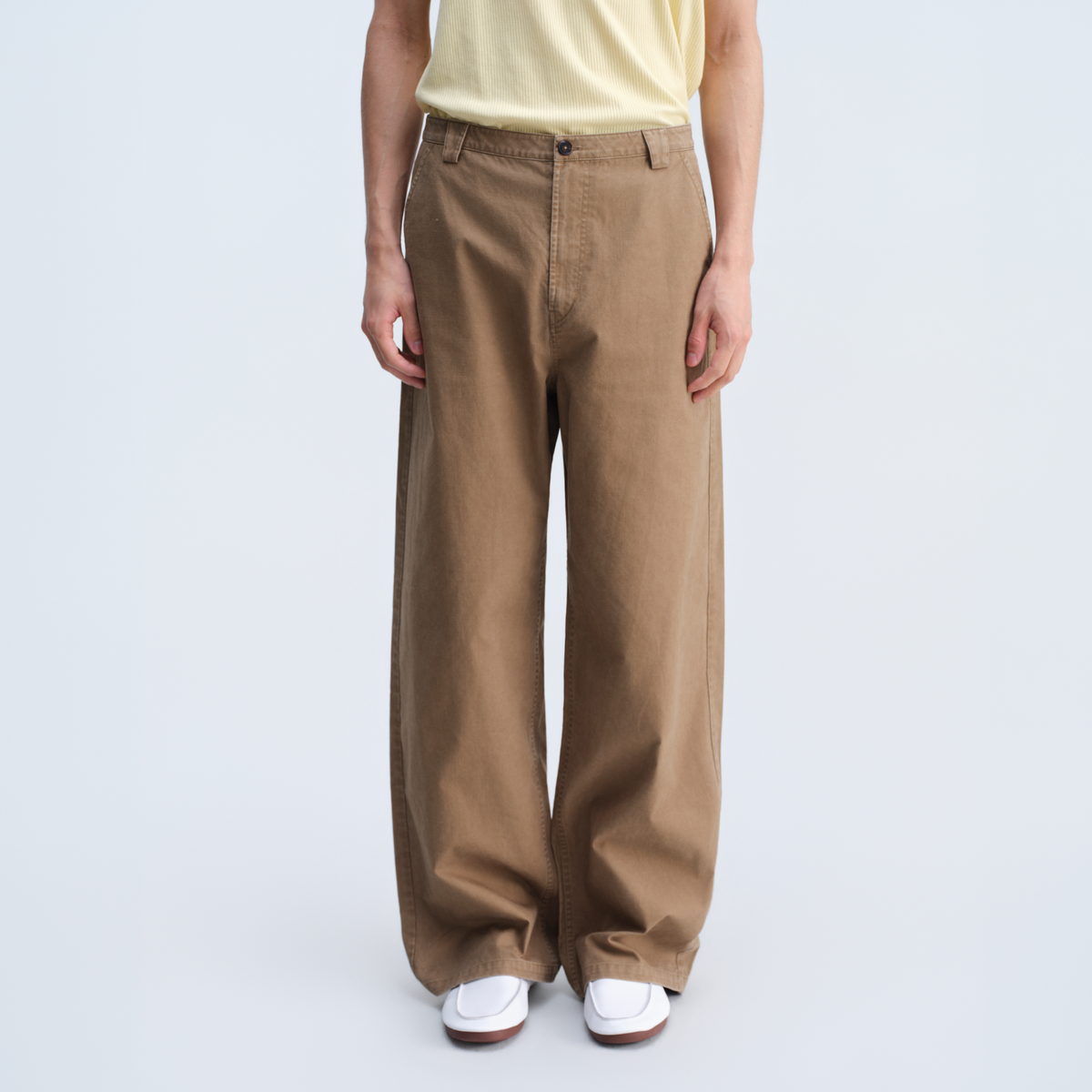 OPICLOTH Stone-Washed Relaxed Straight-Leg Cargo Pants