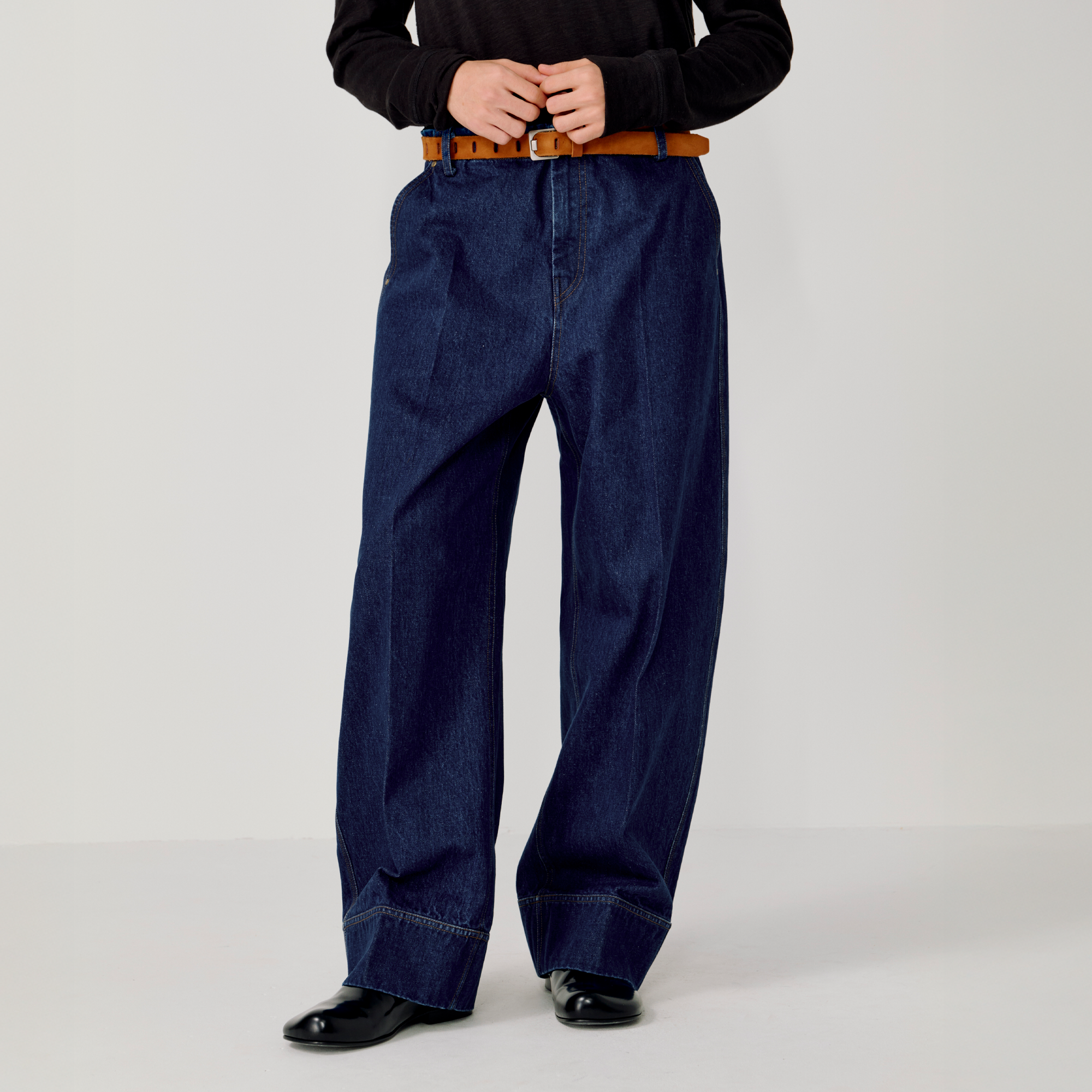 OPICLOTH Washed Straight-Leg Denim Trousers, premium urban and streetwear designers apparel on PROJECTISR.com, OPICLOTH