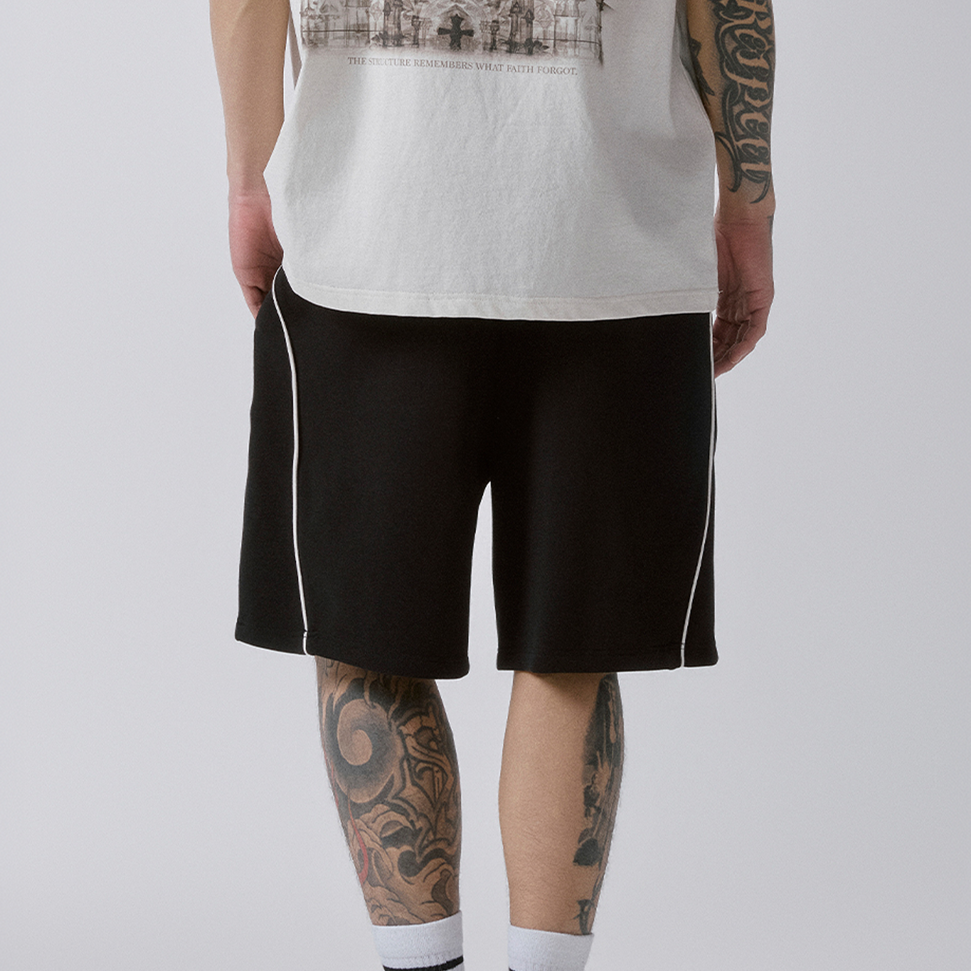 F2CE Cotton Side-Stripe Badge Sport Shorts