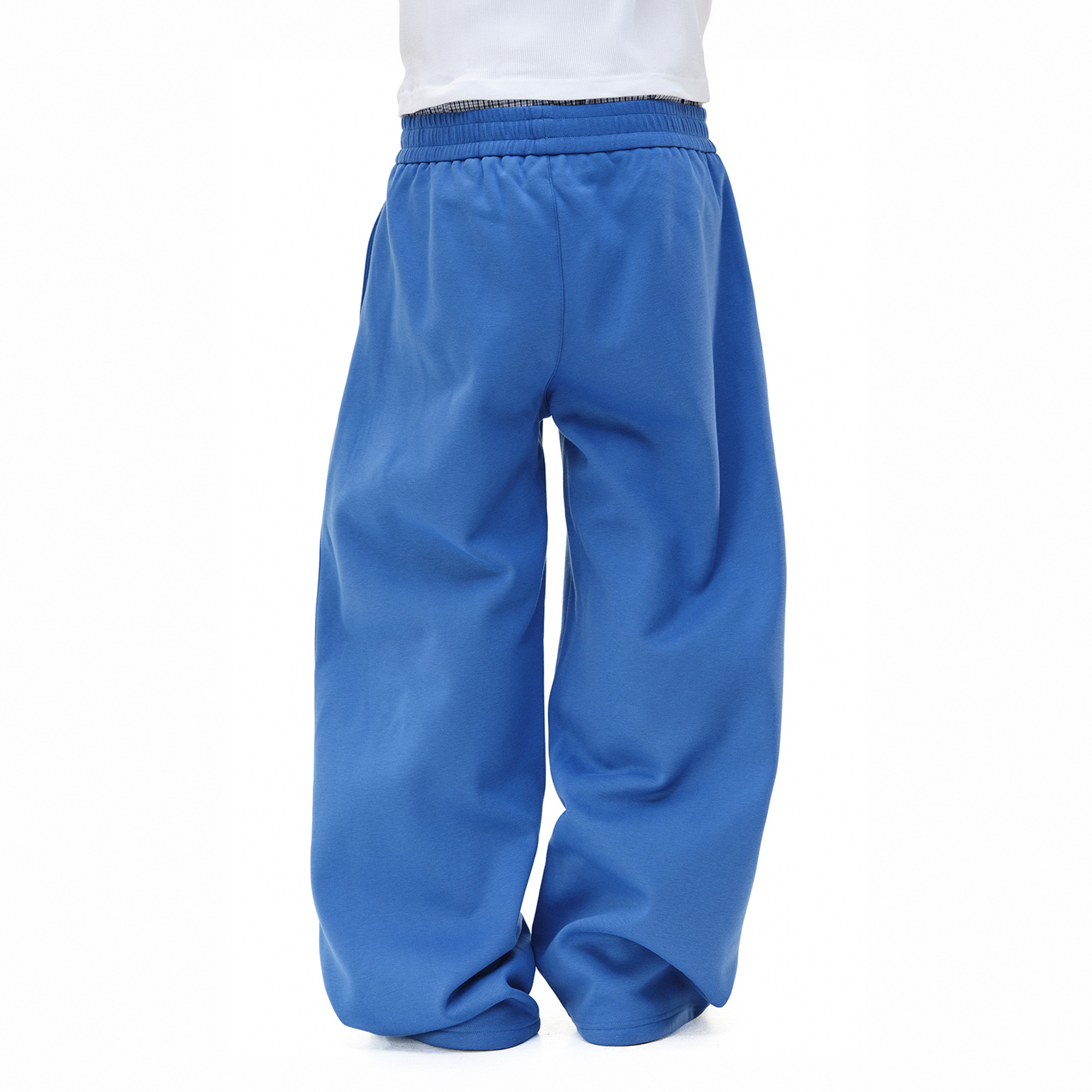 NOVACAM Embroidered Flocked Graphic Wide-Leg Sweatpants